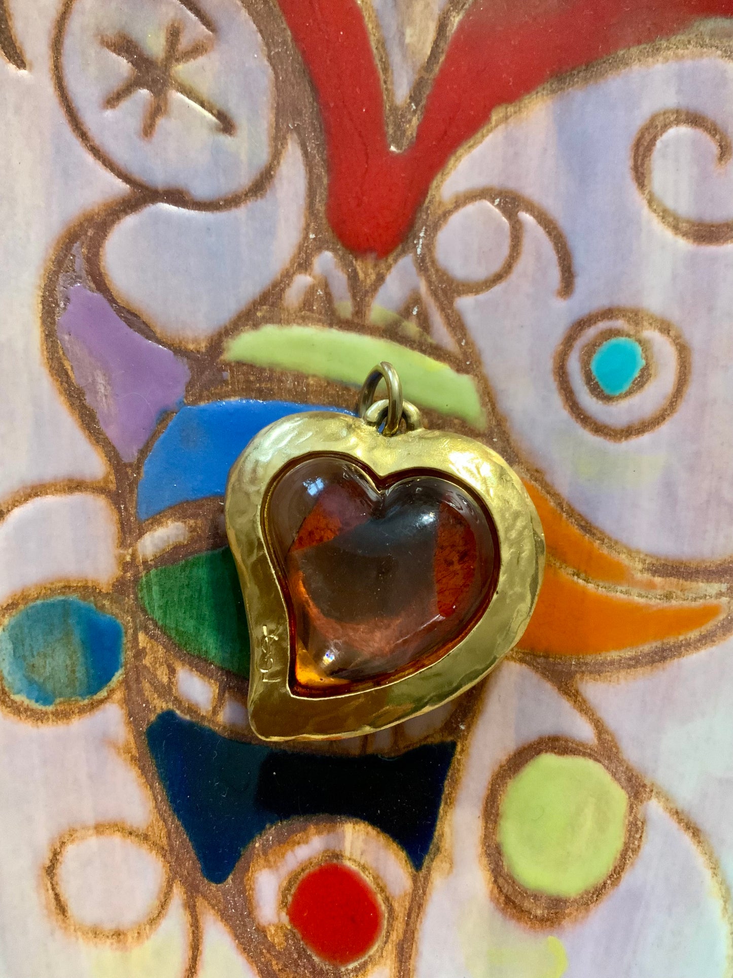 Pendentif Coeur Vintage Yves Saint Laurent Luxe