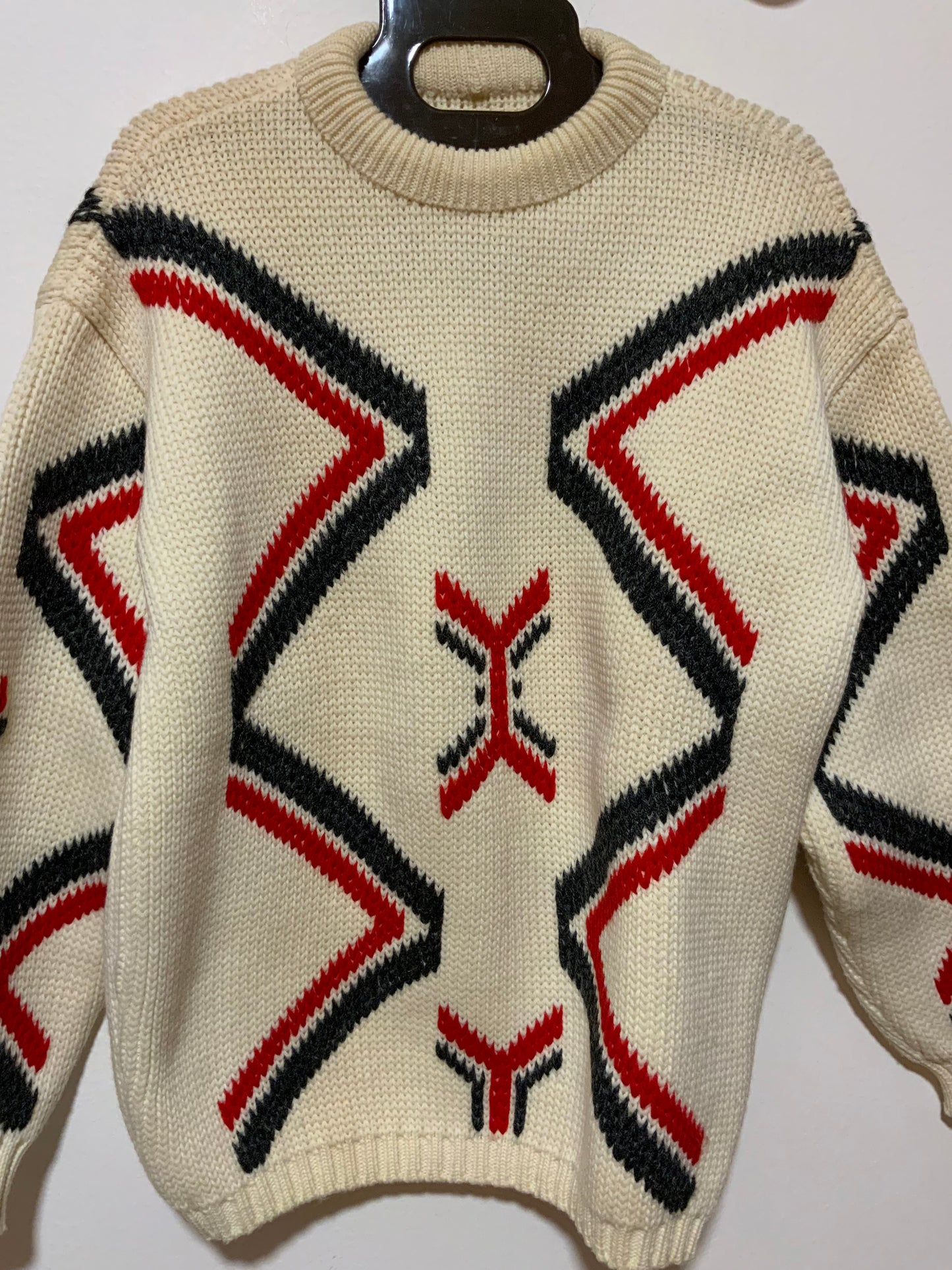 Gros Pull tricoté Laine Vintage Pépite