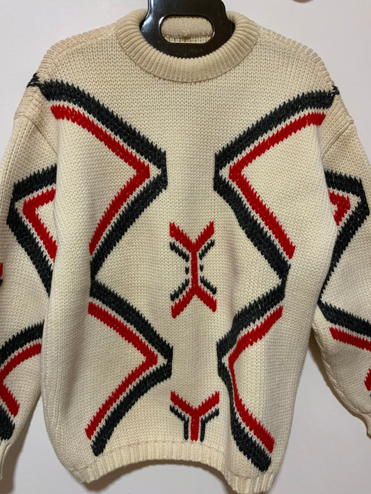 Gros Pull tricoté Laine Vintage Pépite
