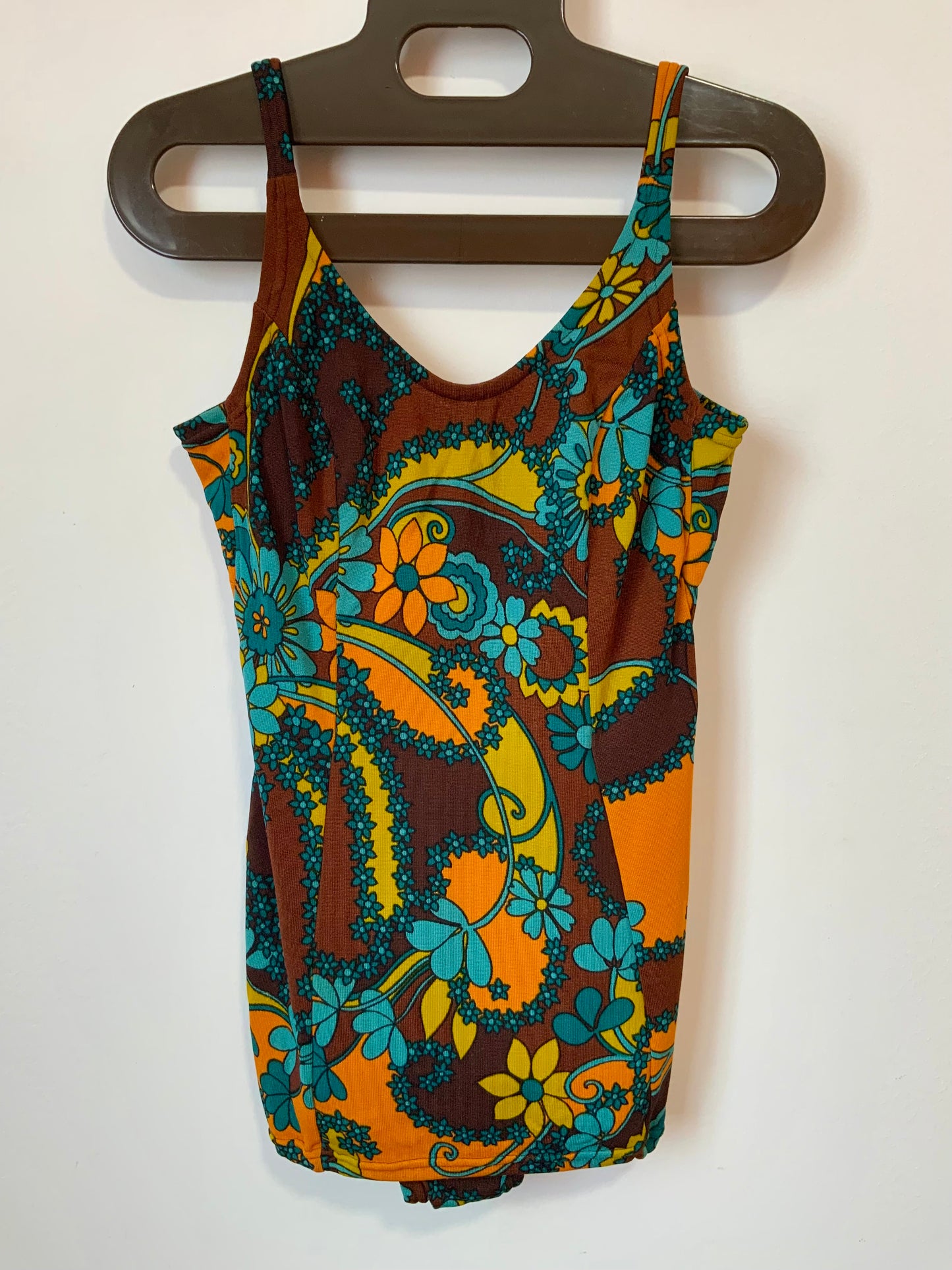 Superbe Maillot de bain à fleurs Vintage France 1970- T44