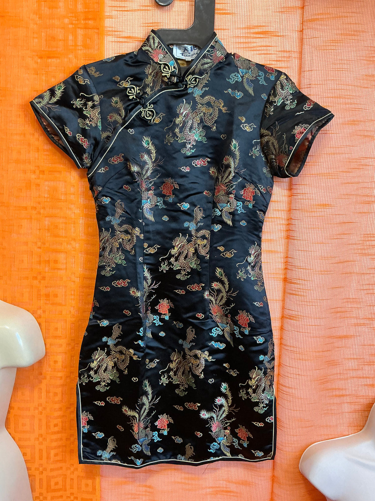 Robe Chinoise Pure Soie Vintage 1980/90-T36