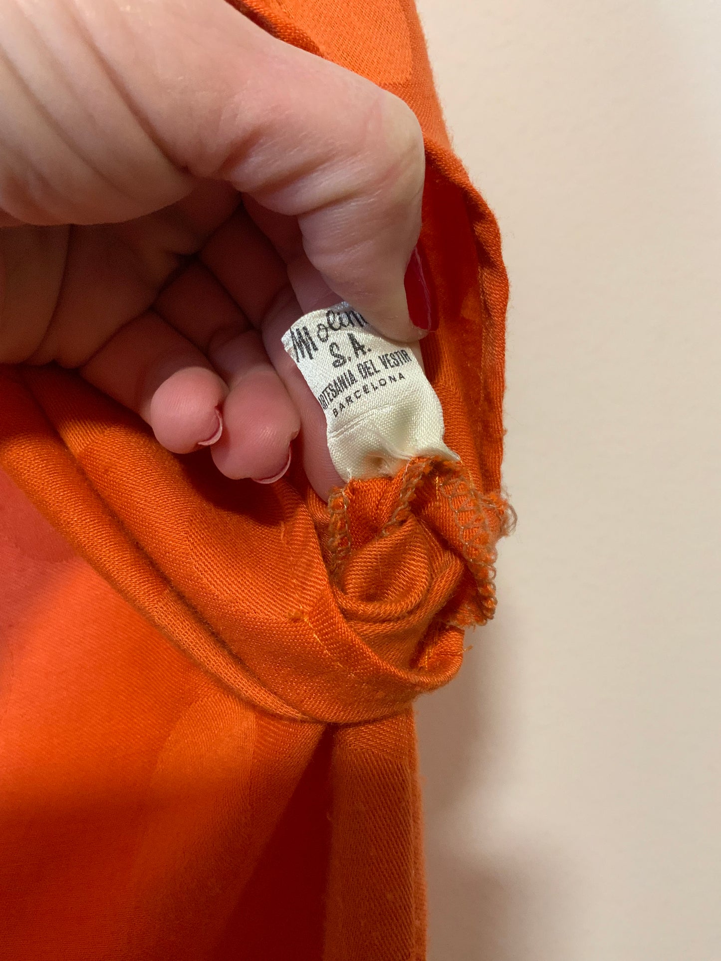 Robe Orange Création Vintage 1980/90