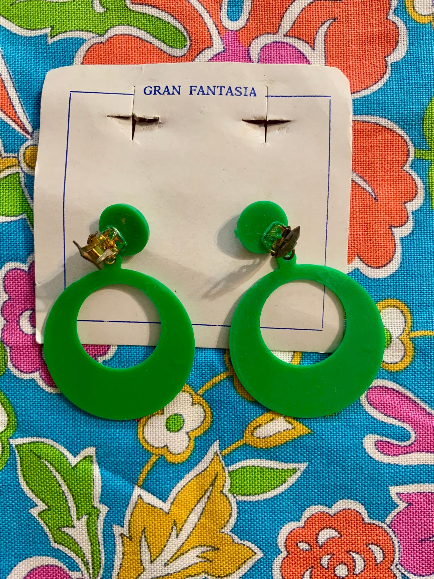 Boucles d’oreilles Créoles Neuves Vintage 1980-
