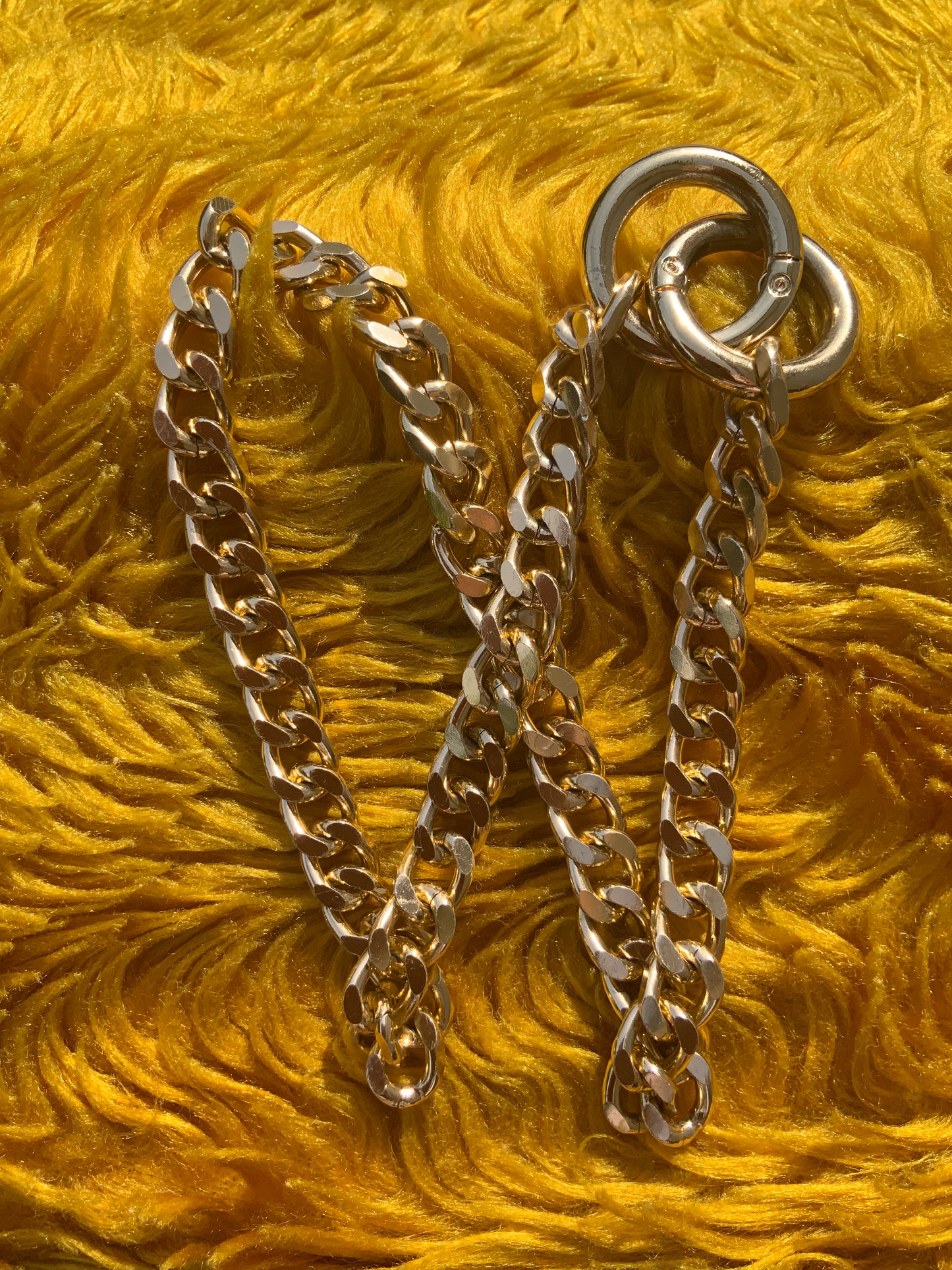 Gros collier Métal mailles plates Vintage