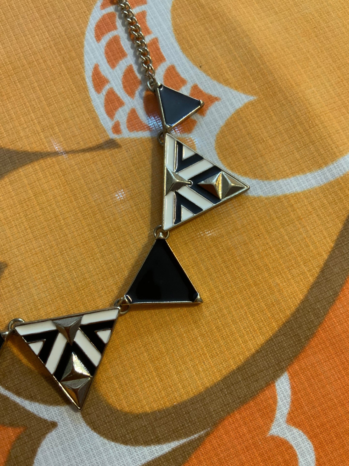 Collier Vintage Triangles Façon 1980 -