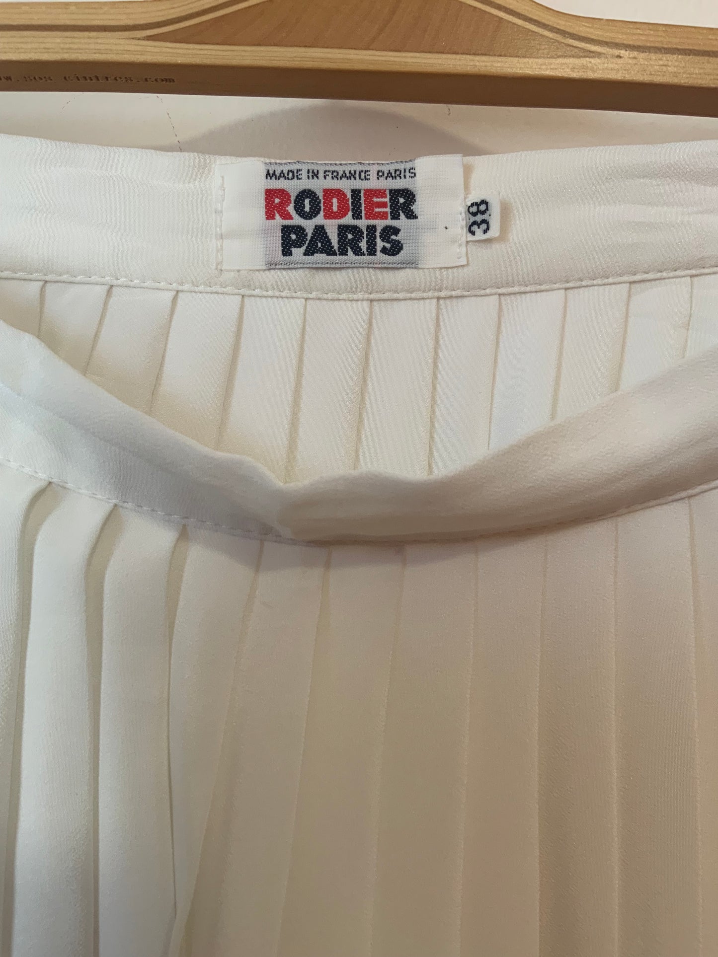 Jupe Longue plissée blanche Rodier Vintage 1980- La classe ! T34-
