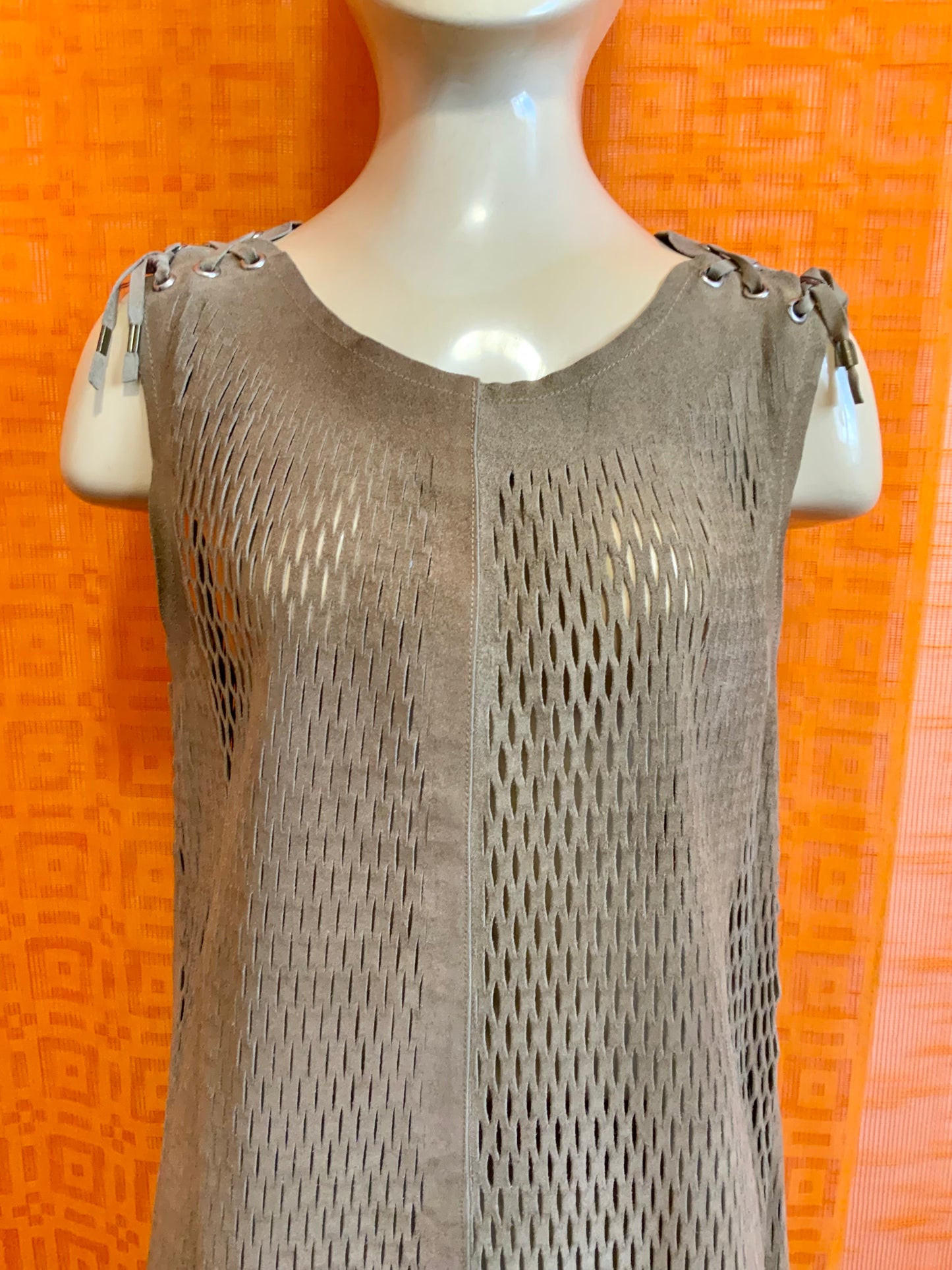 Robe daim Hippie Creation Authentique vintage1970- TU