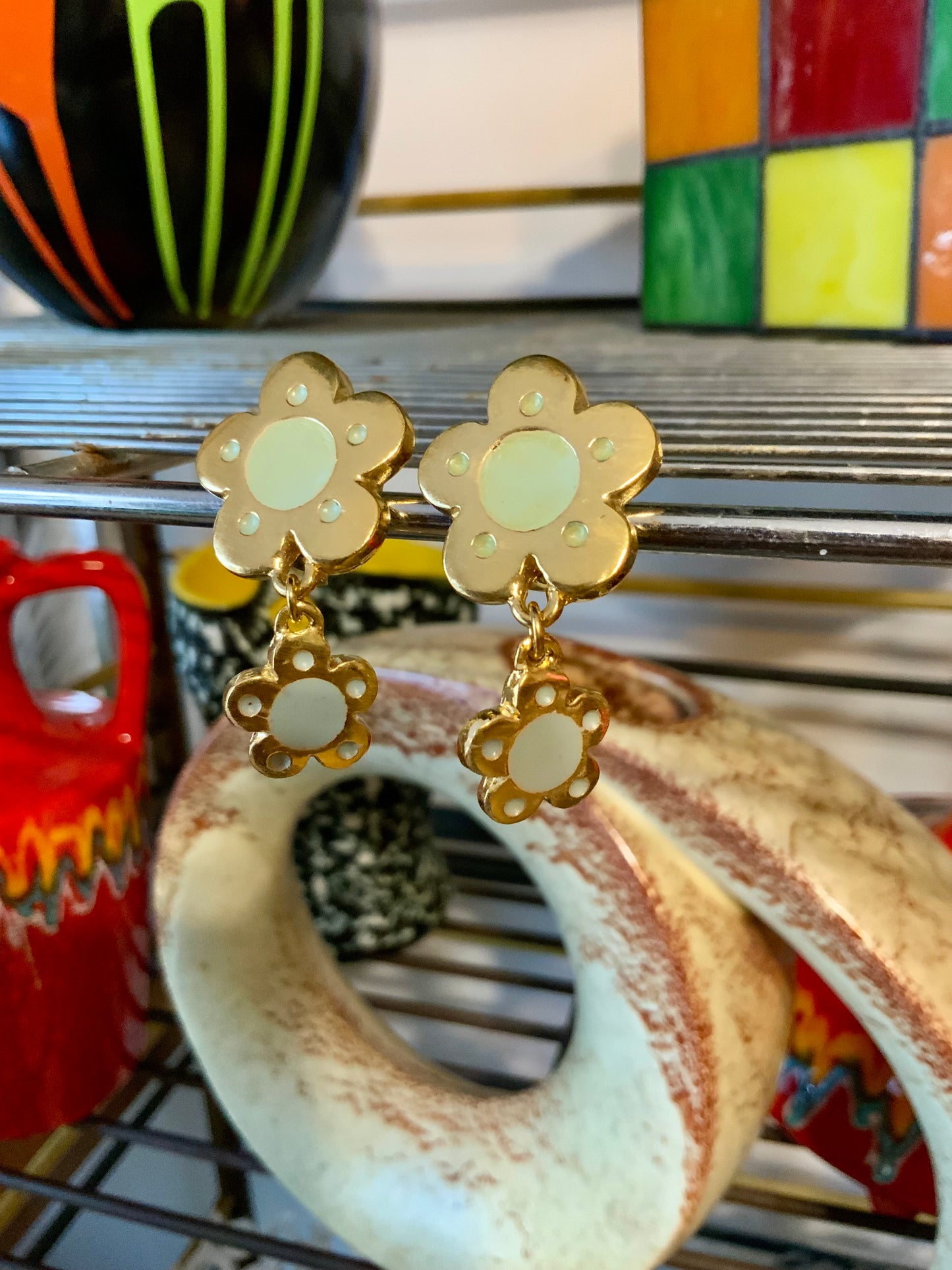 Boucles d’oreilles Fleurs Jacky de G Vintage