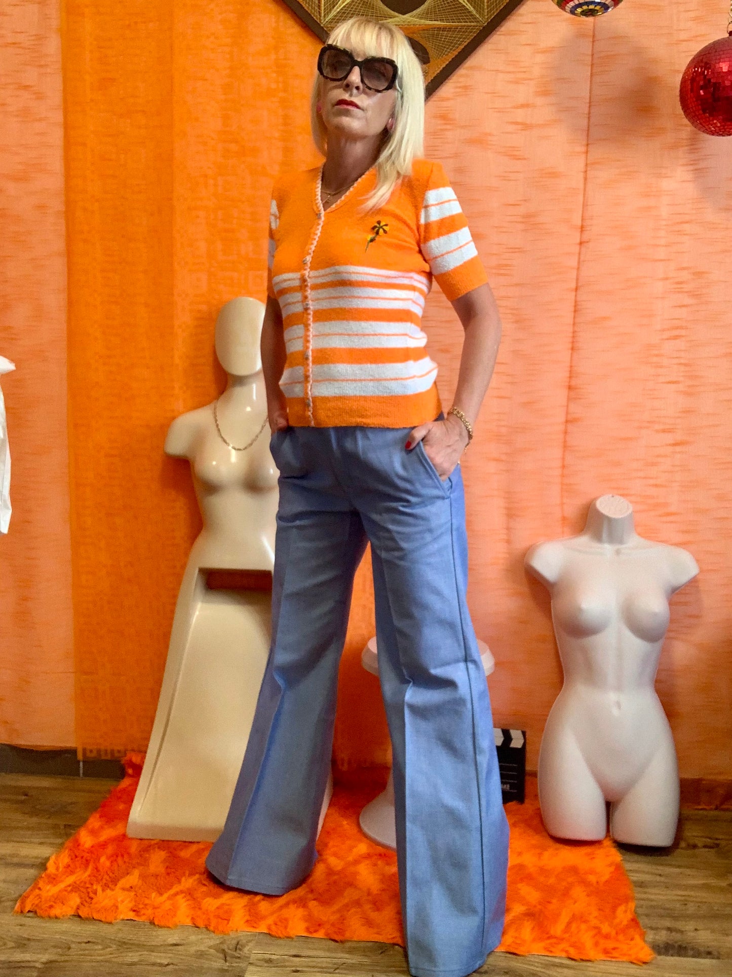 Pantalon Pattes d’éléphant Vintage Deadstock 1970- T36