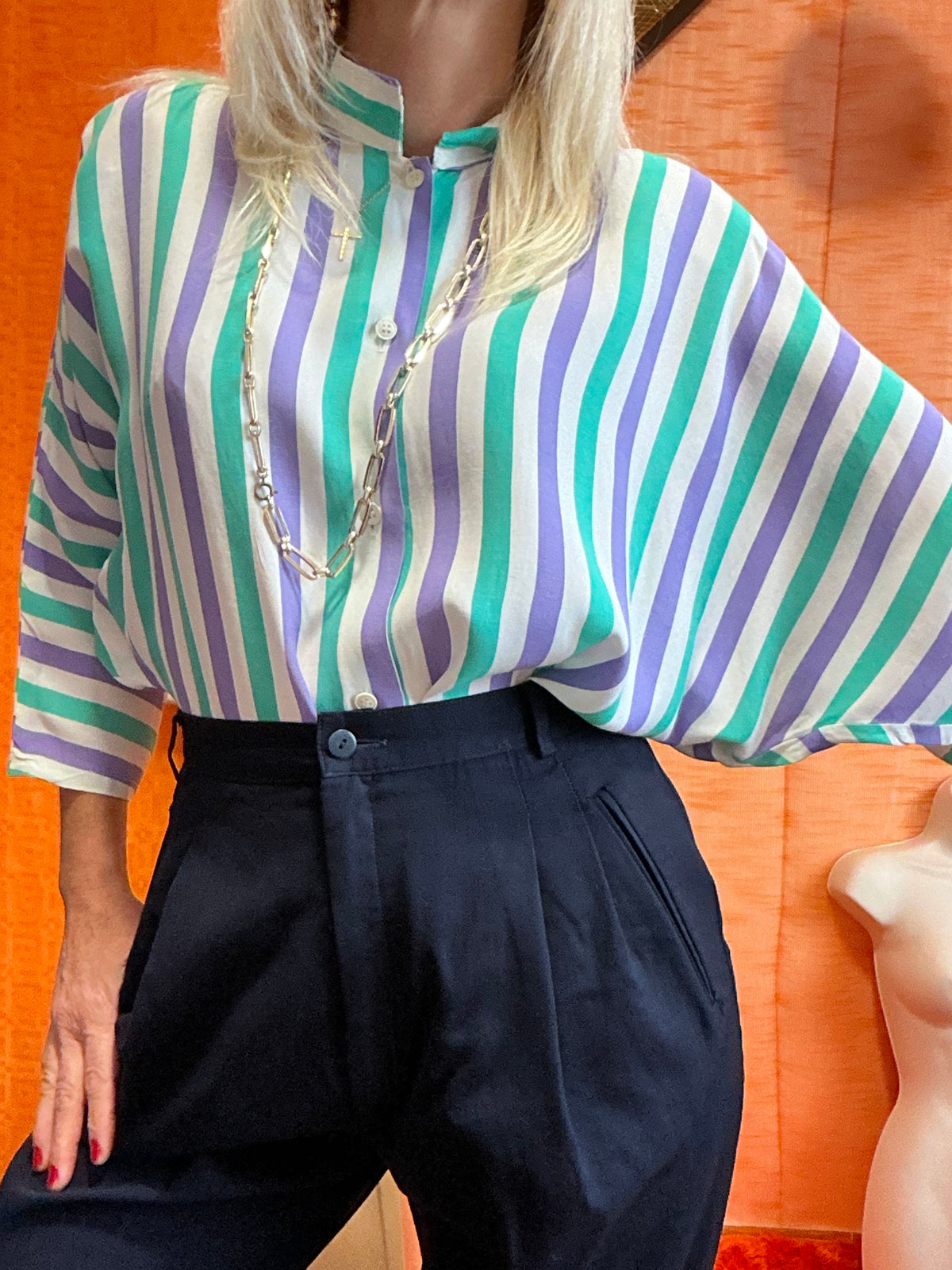 Chemise Originale 1980 Vintage Pure forme - France T44 maxi.