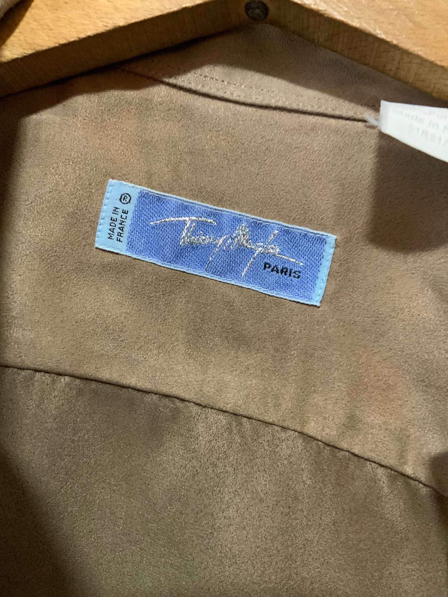 Chemise suédine Thierry Mugler Vintage 1990 Luxe - T39