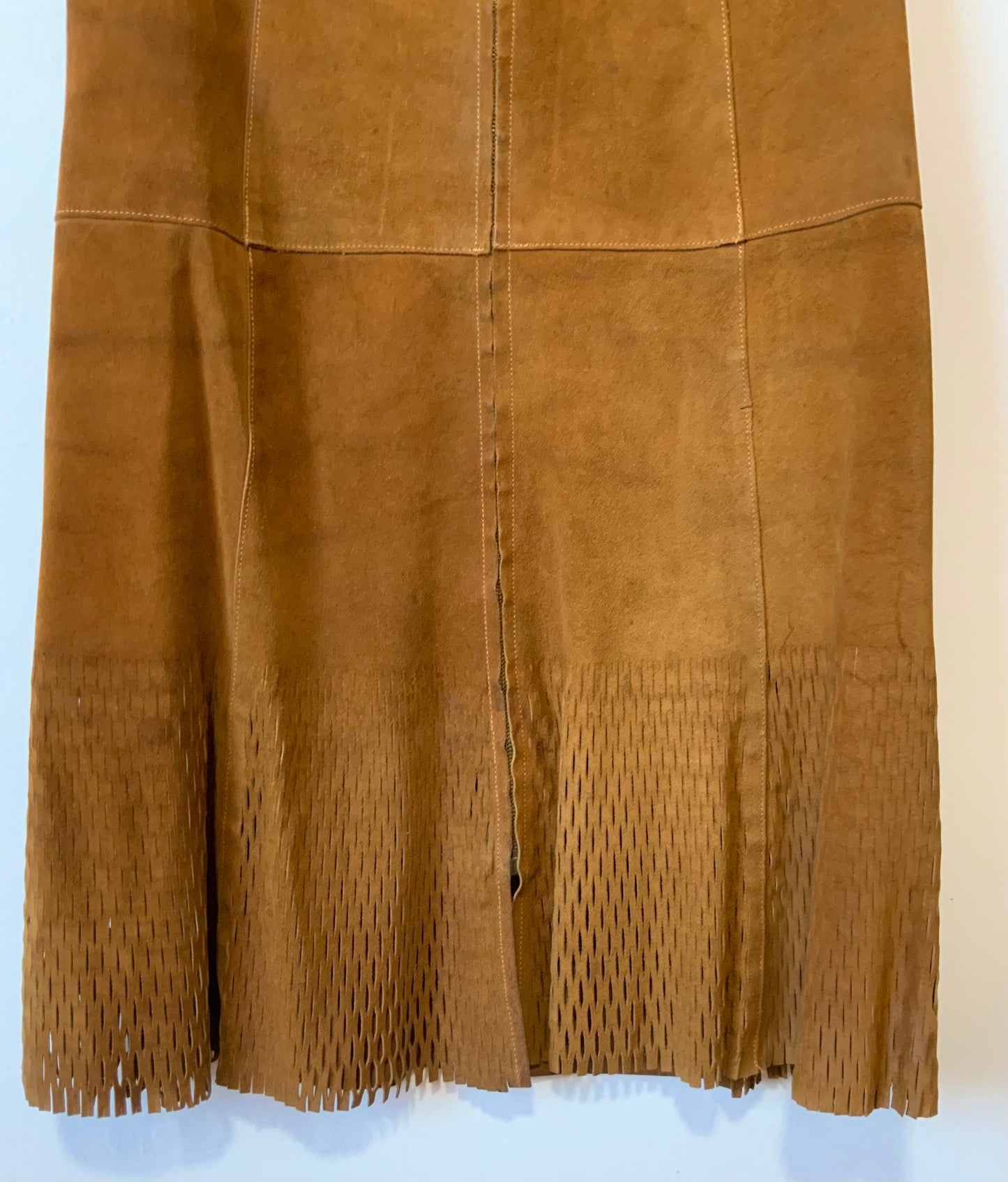 Veste Daim Hippie Authentique 1970 Creation Vintage- TU