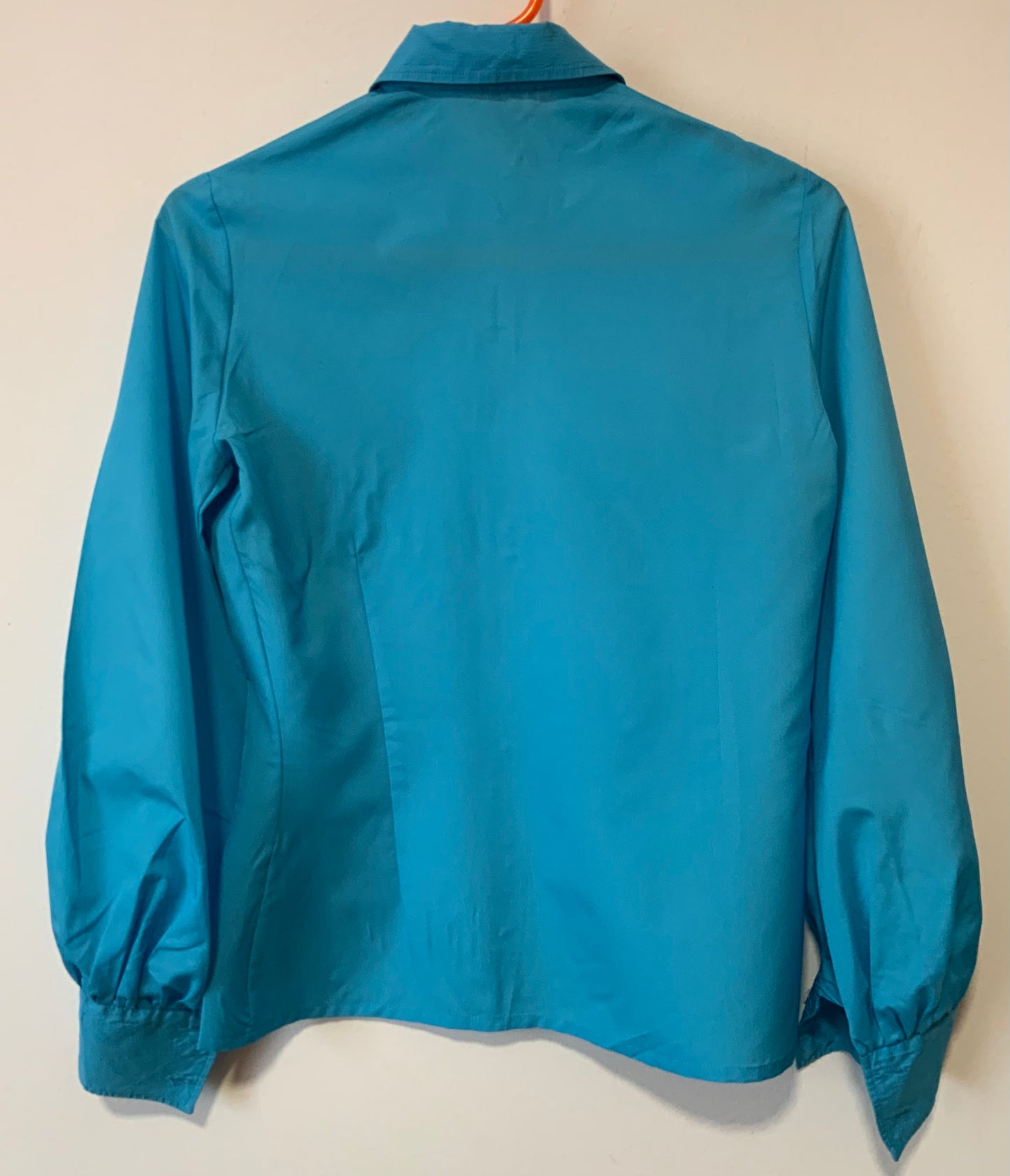 Chemise Turquoise Col pelle à tartes Vintage 1970