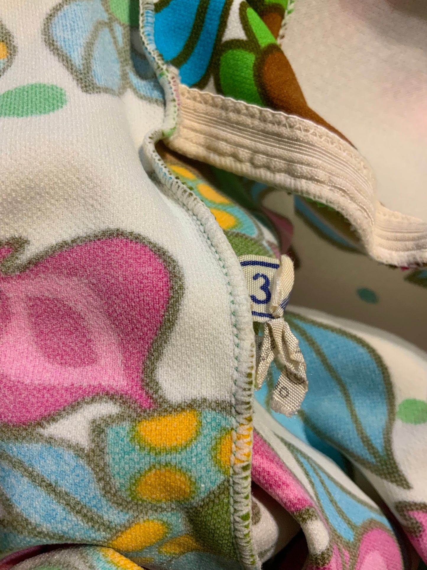 Maillot de bain à fleurs Psyché Vintage 1970/80- T38/40