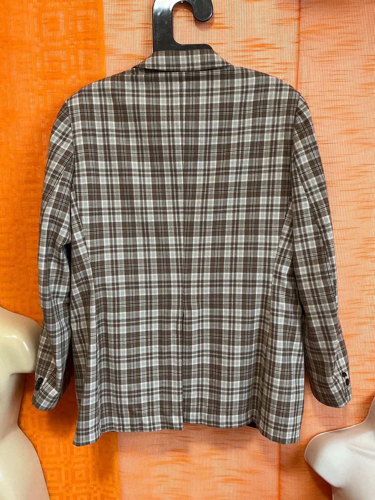 Veste Originale à carreaux Tergal Vintage 1970- T48 maxi.