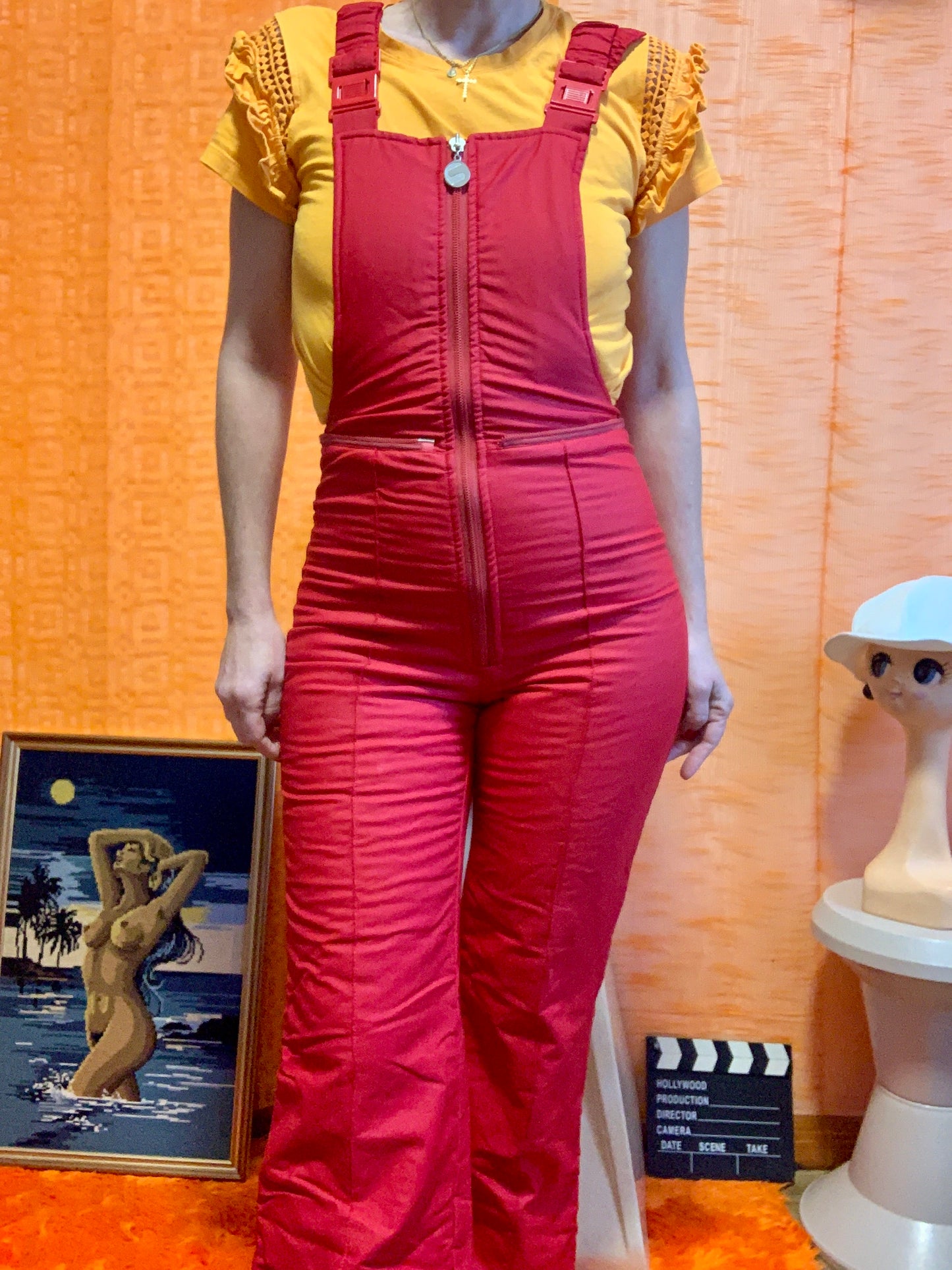 Combinaison de Ski Vintage Rouge 1970/80