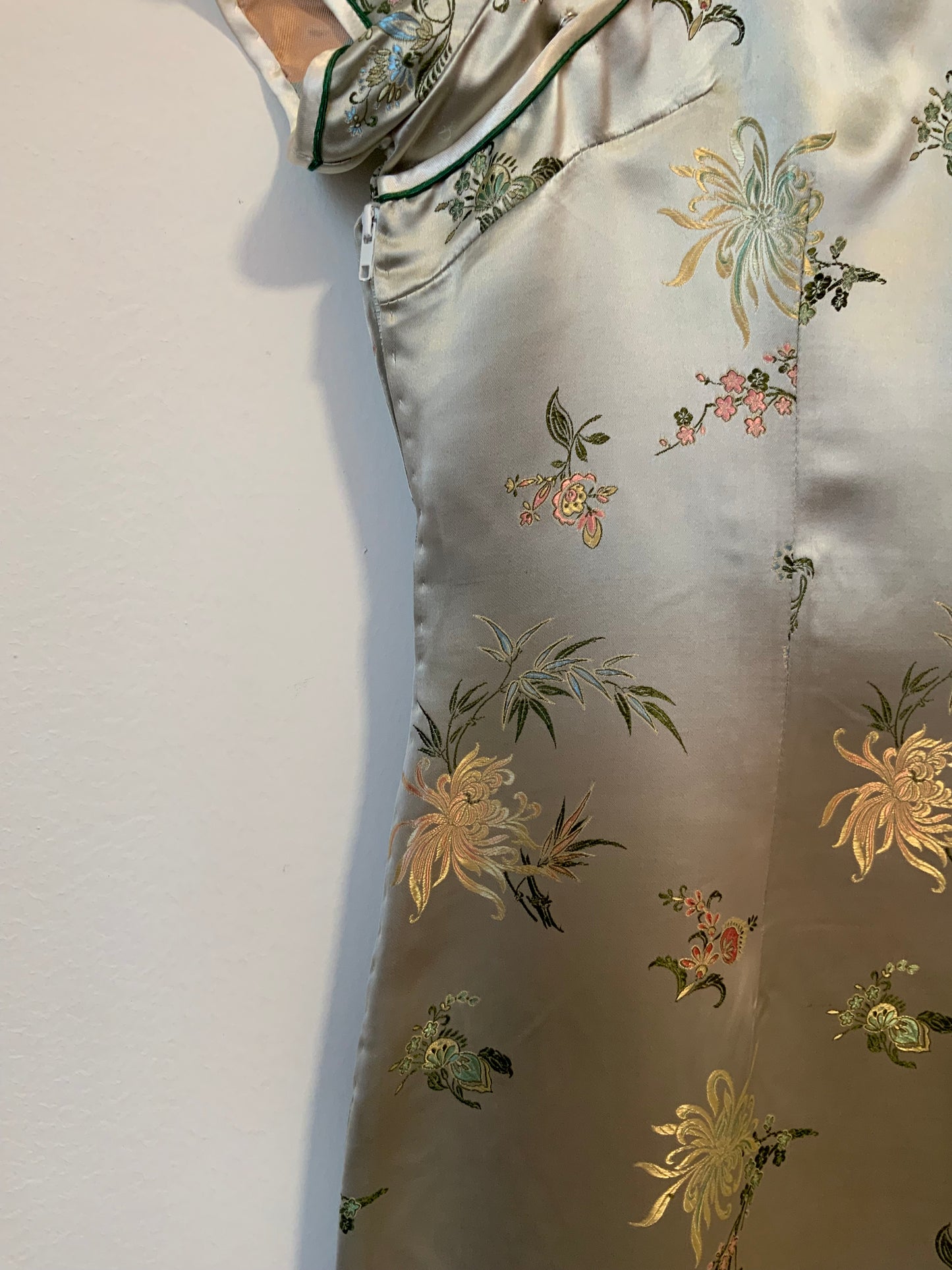 Robe Chinoise Soie Confection Main Vintage- T40/42