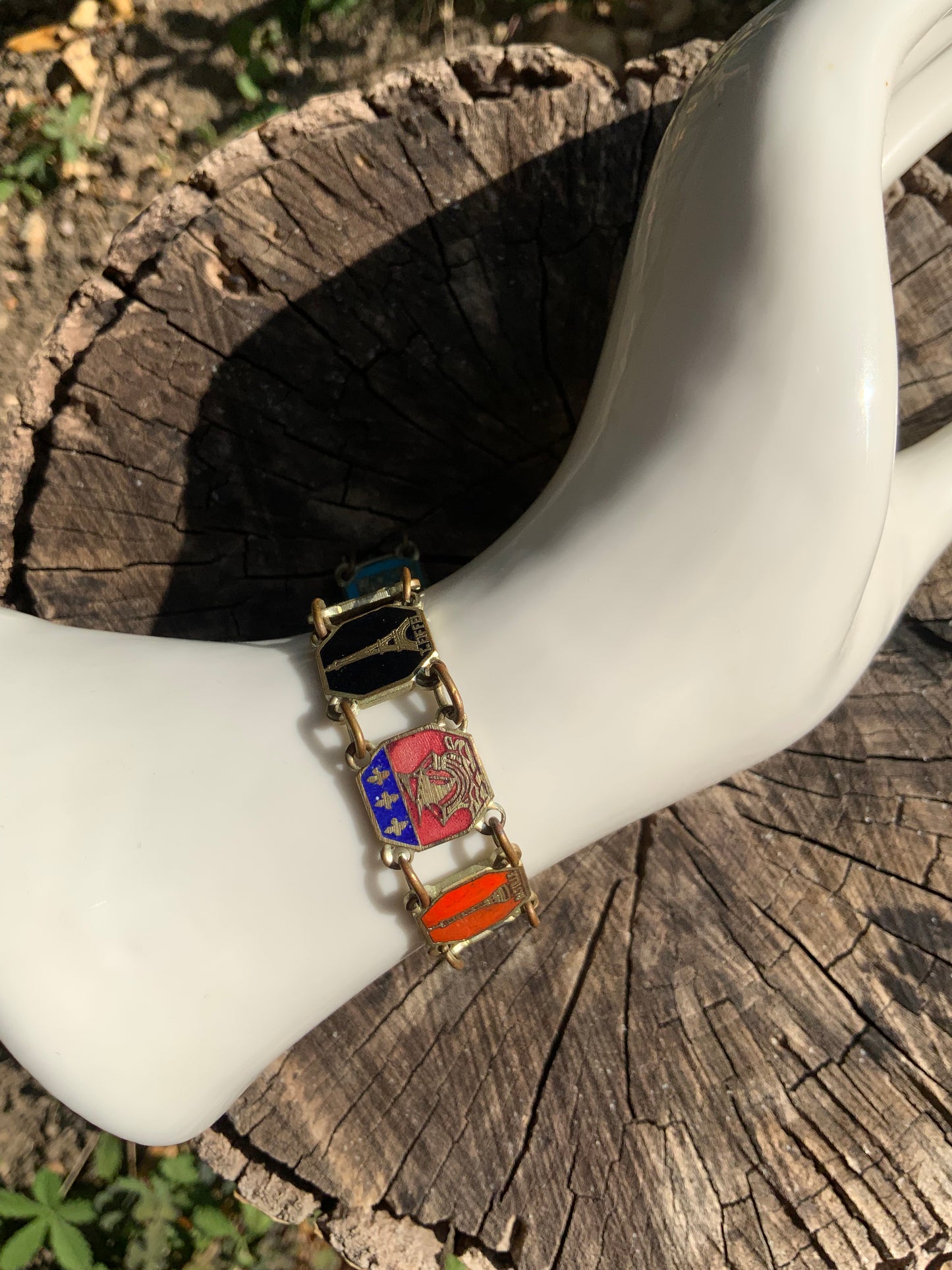 Bracelet Ancien Vintage Souvenirs Monuments Paris-