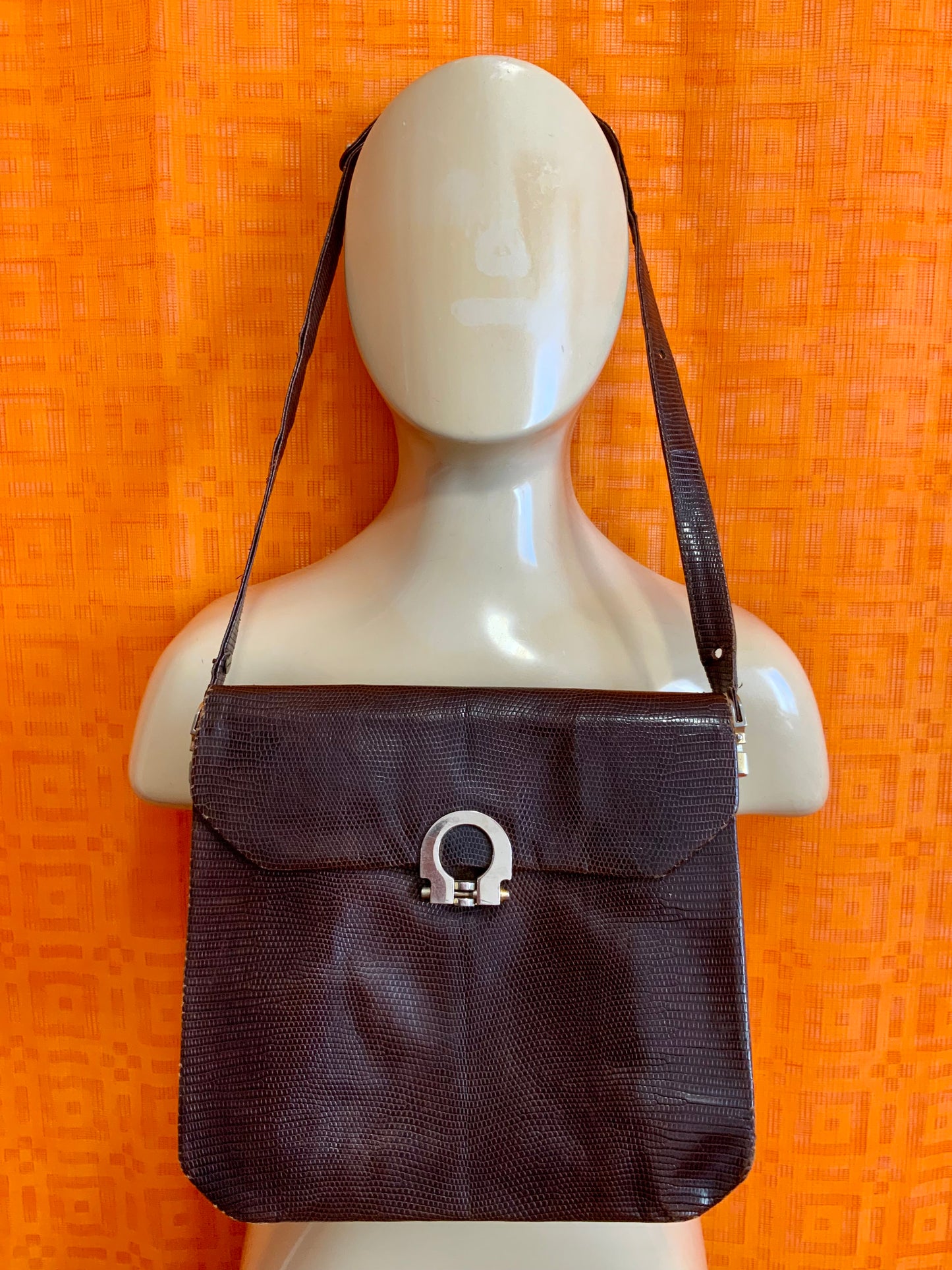 Sac Ancien Vintage Cuir Marron - Élégance