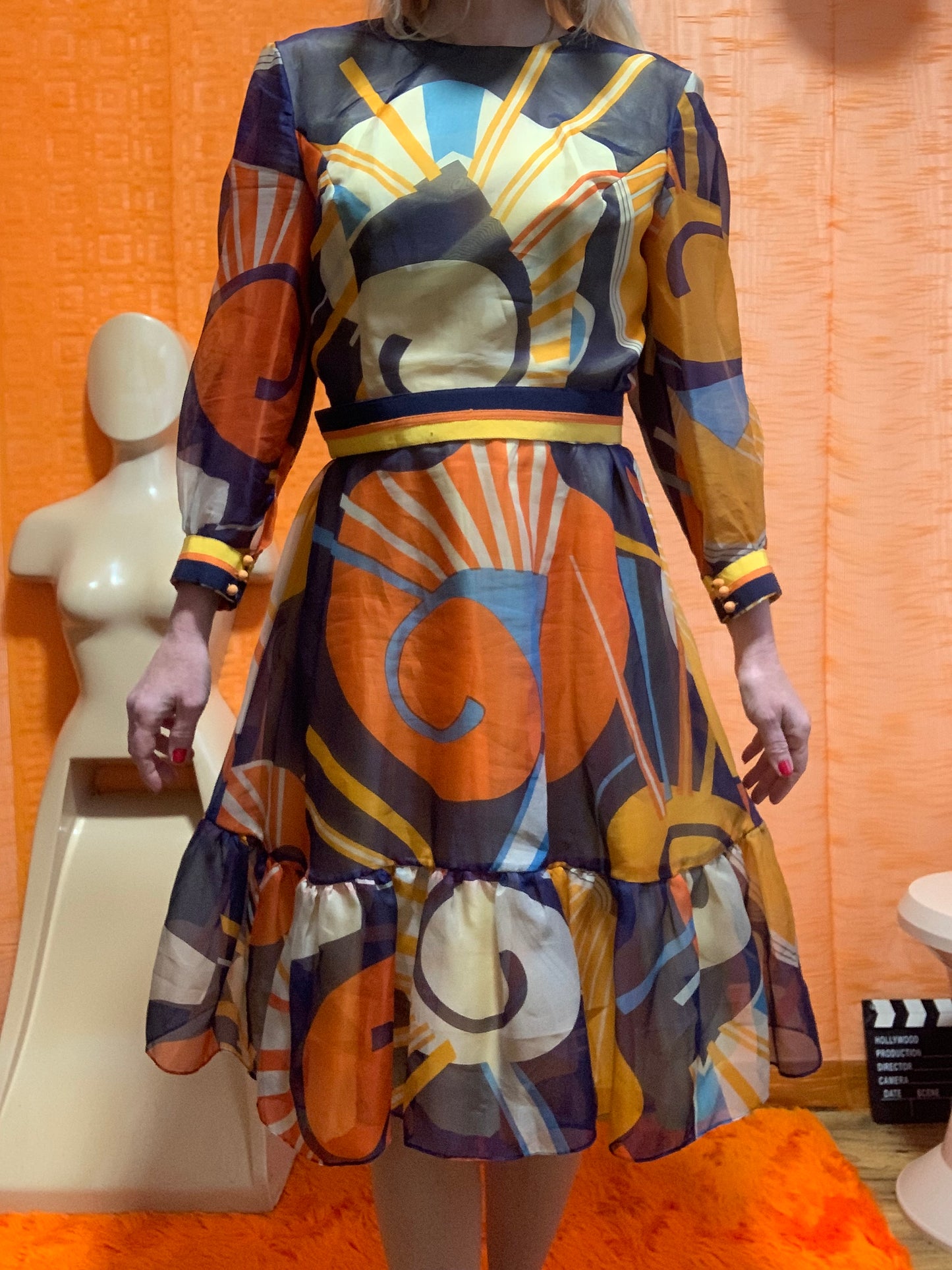 Fabuleuse Robe Confection main Seventies Vintage - T38