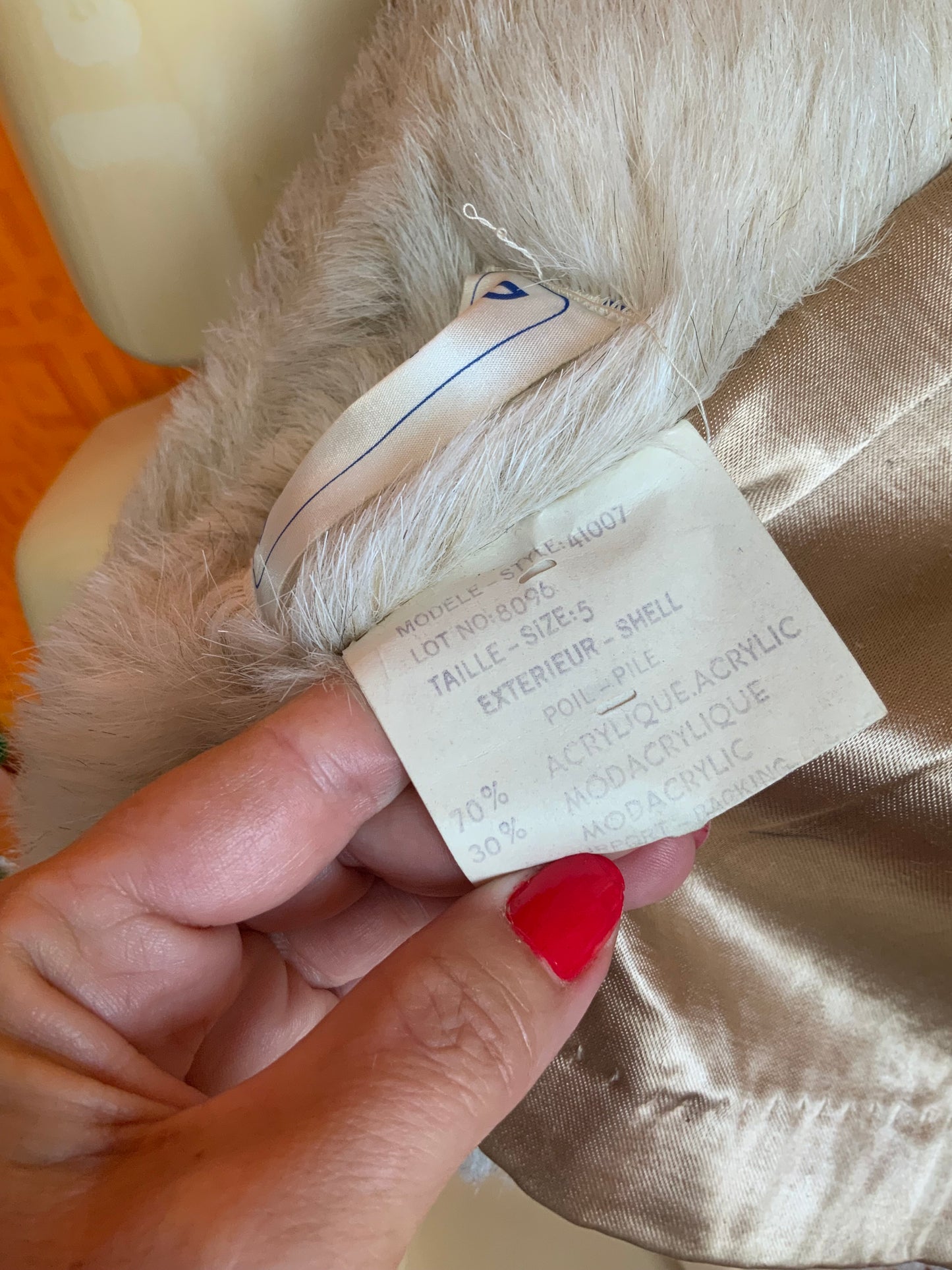 Manteau Canada Vintage 1960/70 Beauté fourrure synthétique - T40 maxi.