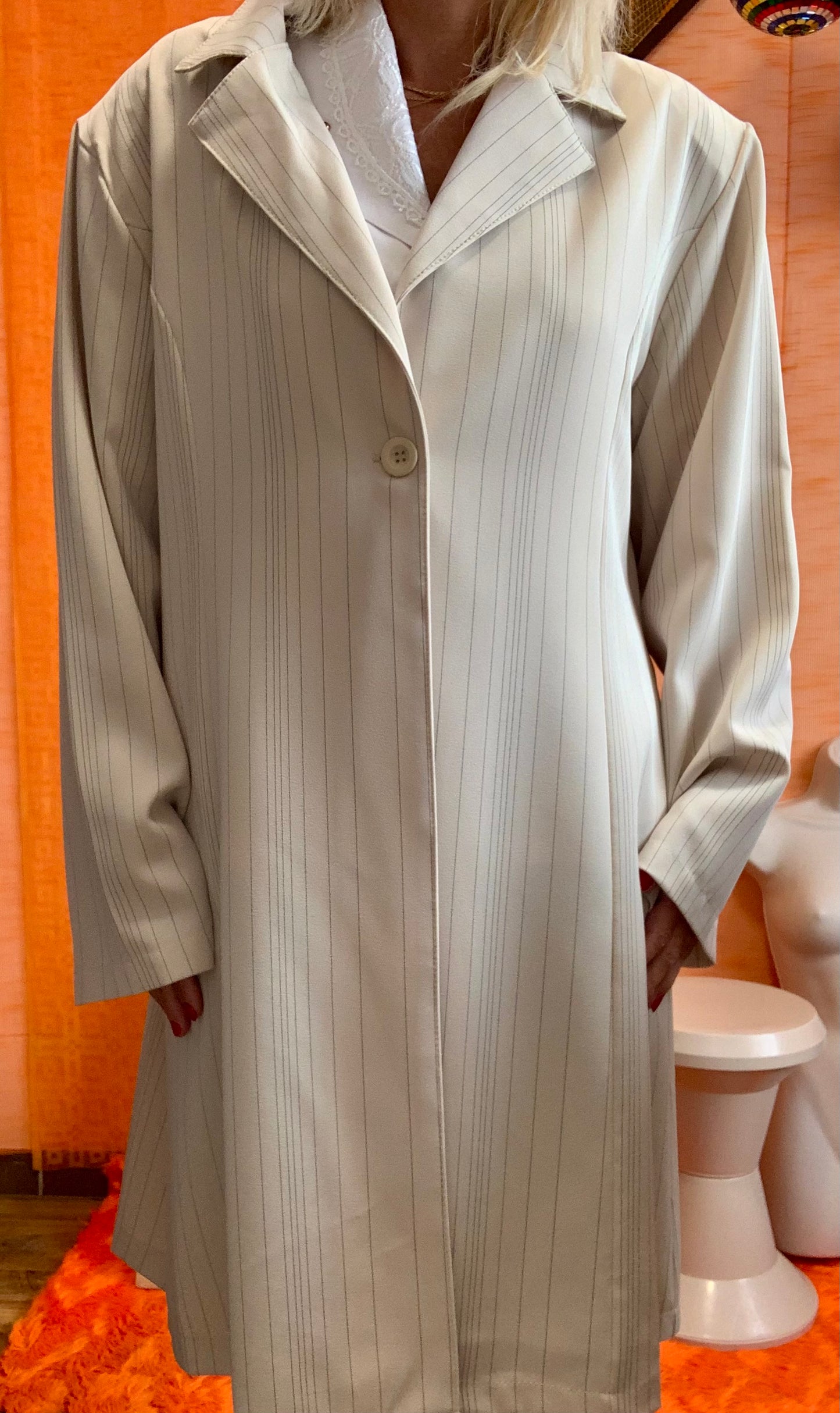 Longue veste grande taille Vintage 1990- France- T46/48-