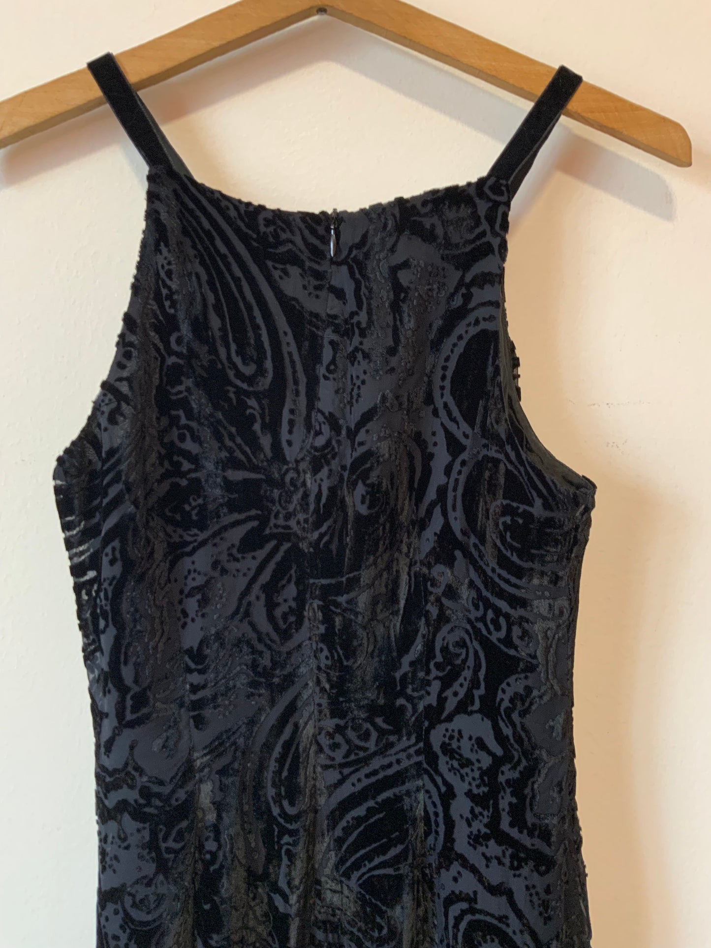 Robe Longue Soie Velours Vintage 1990 Elegance T36- France
