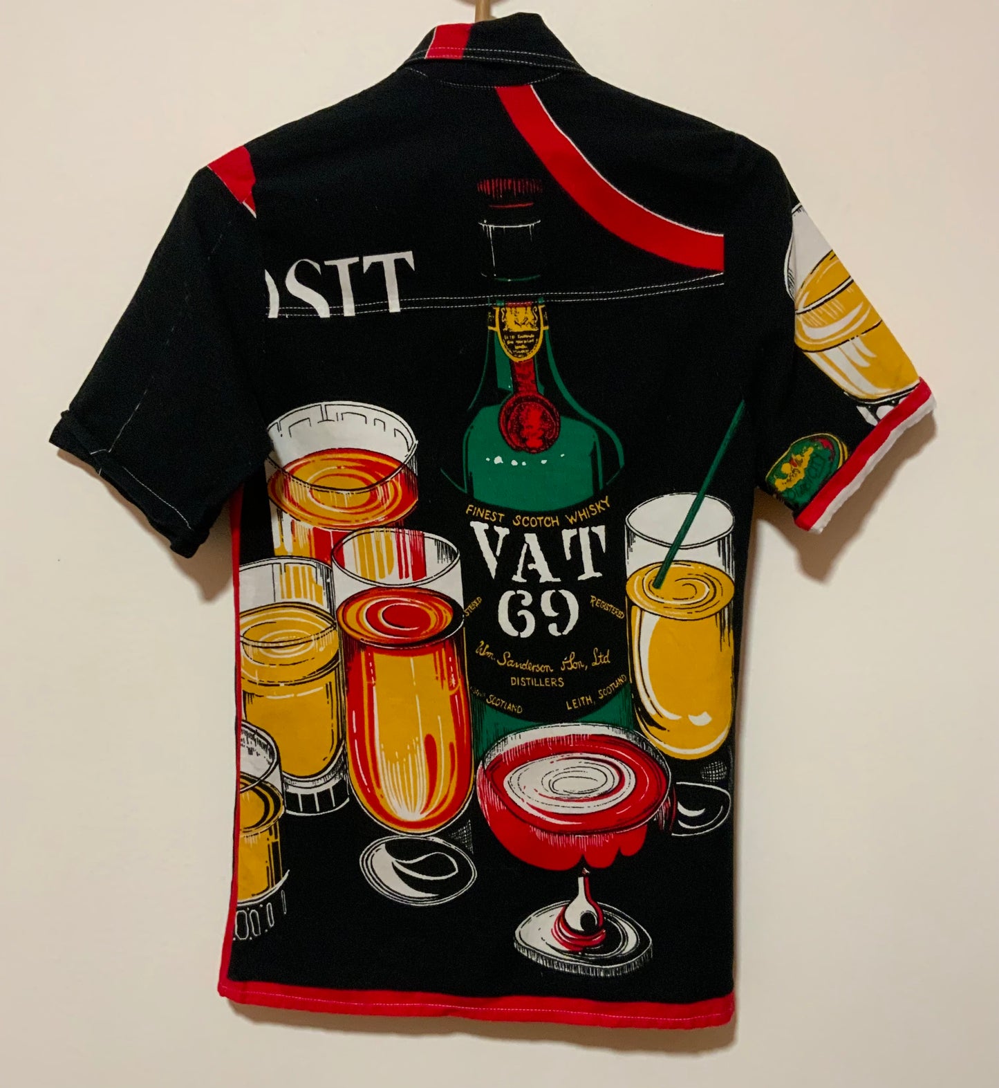 Chemise Vintage 1970 Col pelle à tartes Publicitaire - T34