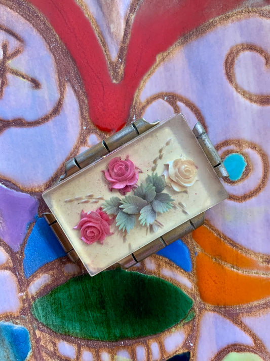 Superbe broche Fleurs Vintage Années 30 Ancienne Art deco