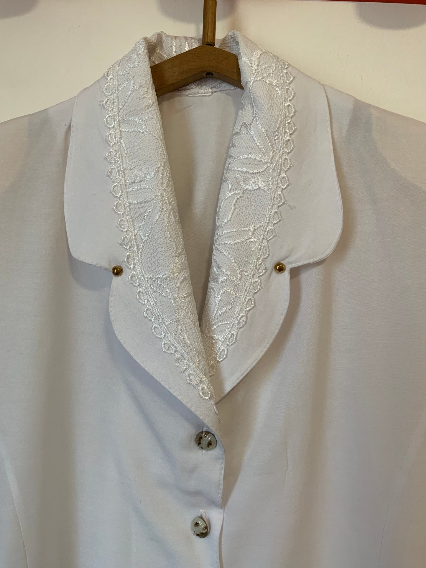 Chemisier Original Broderies Vintage 1980-T44