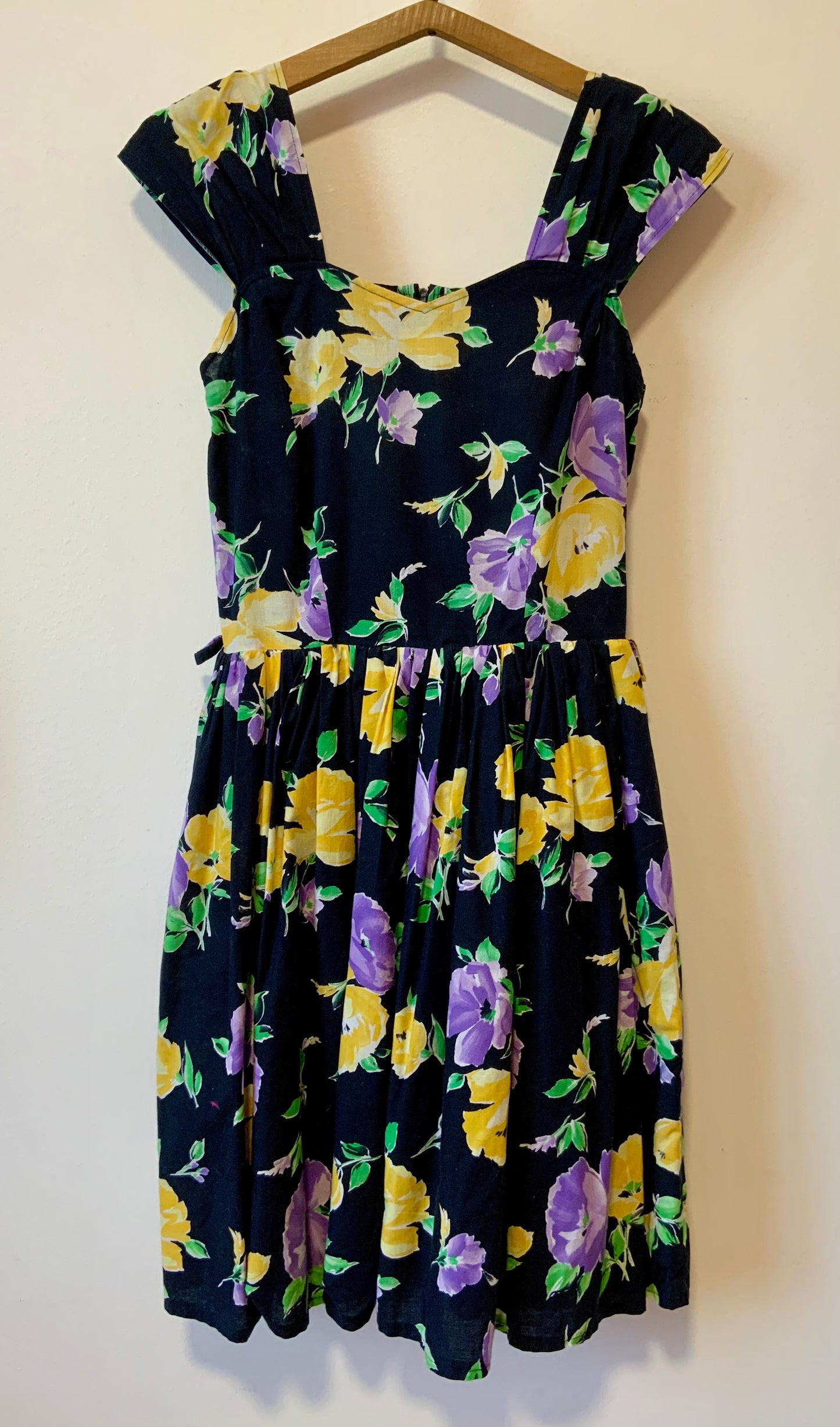 Robe Volume À fleurs Vintage 1980- T36