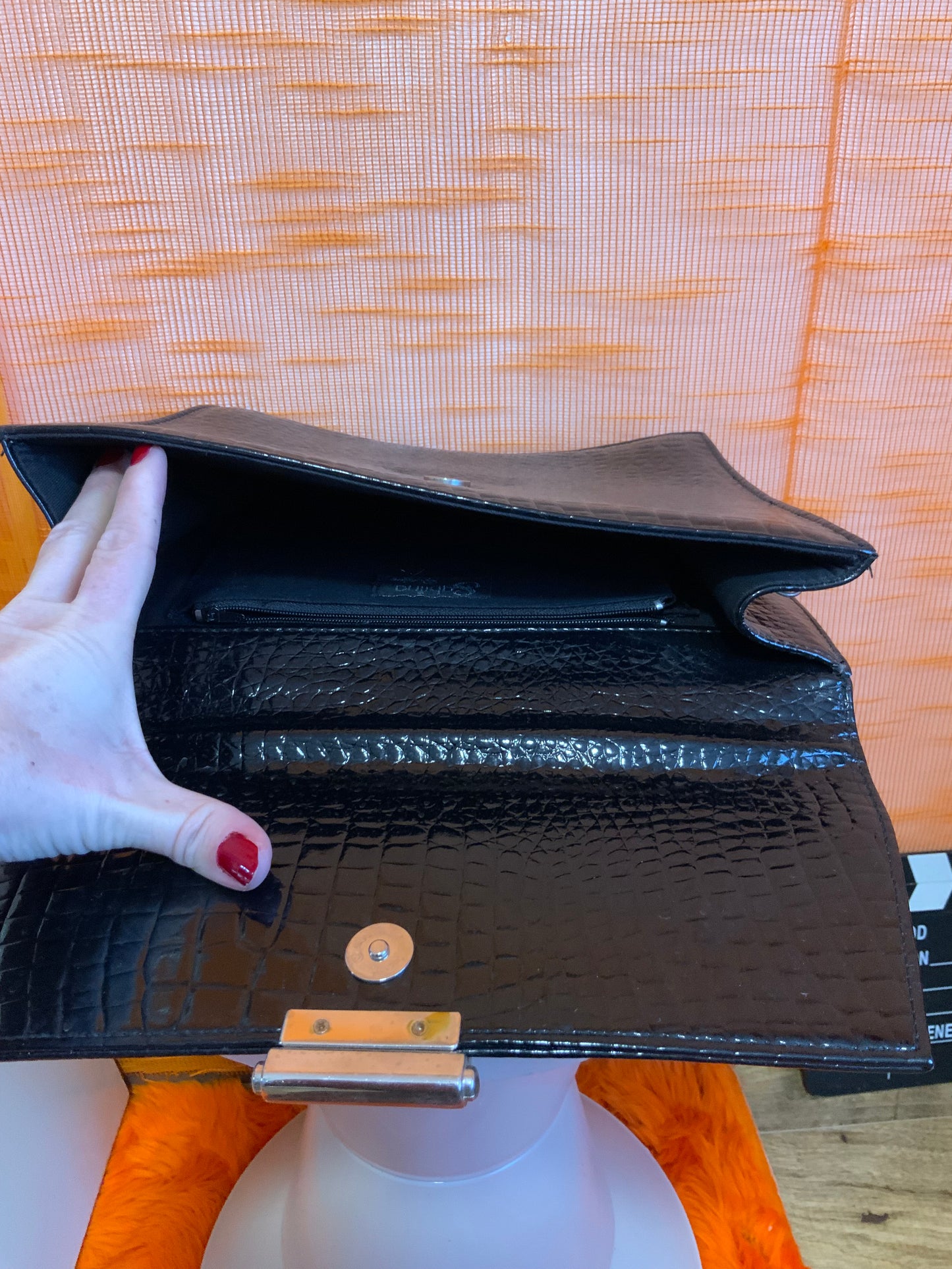 Sac à main Chic Cuir vernis Vintage 1980