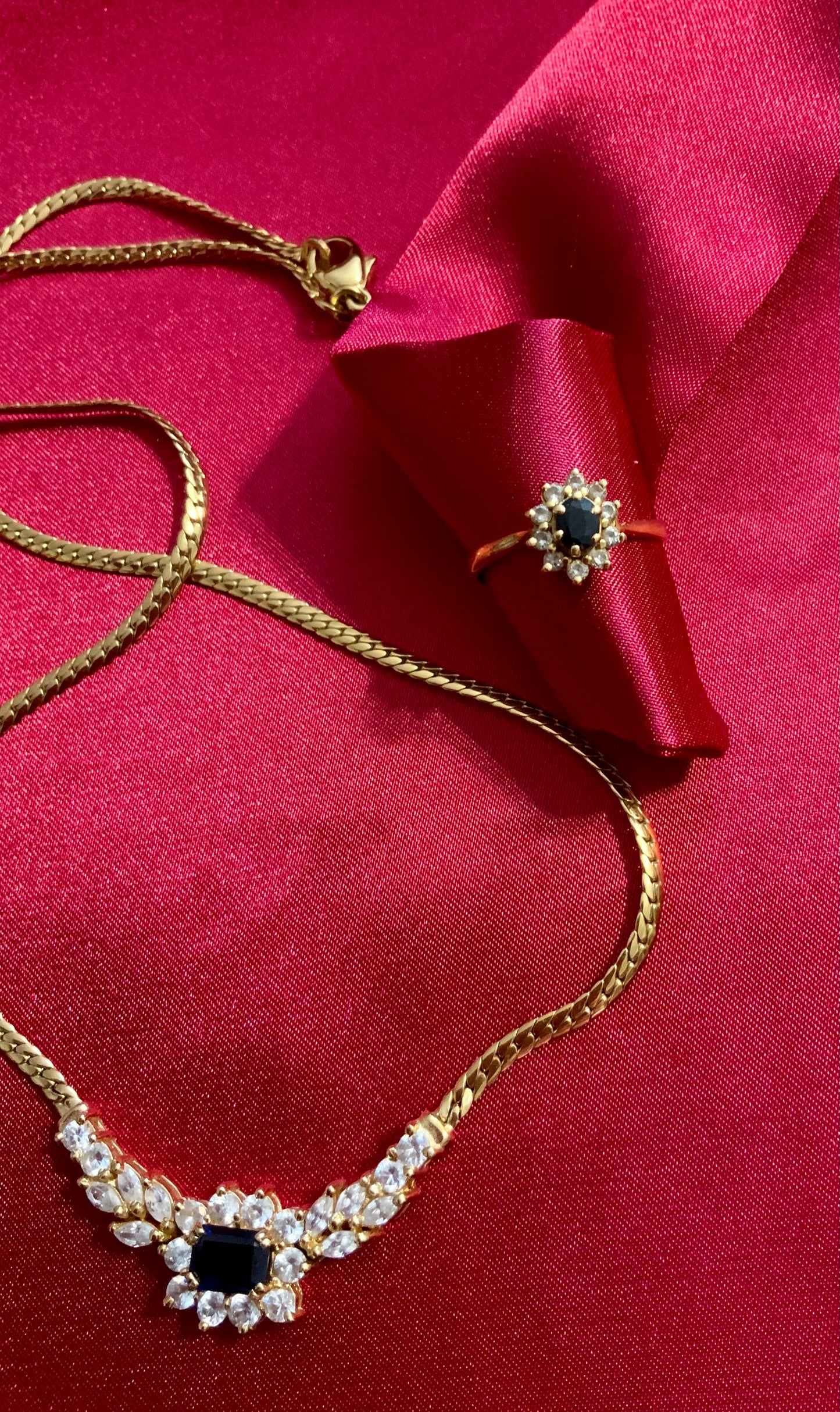 Ensemble de bijoux Plaqué Or Vintage 1990 Élégance Chic