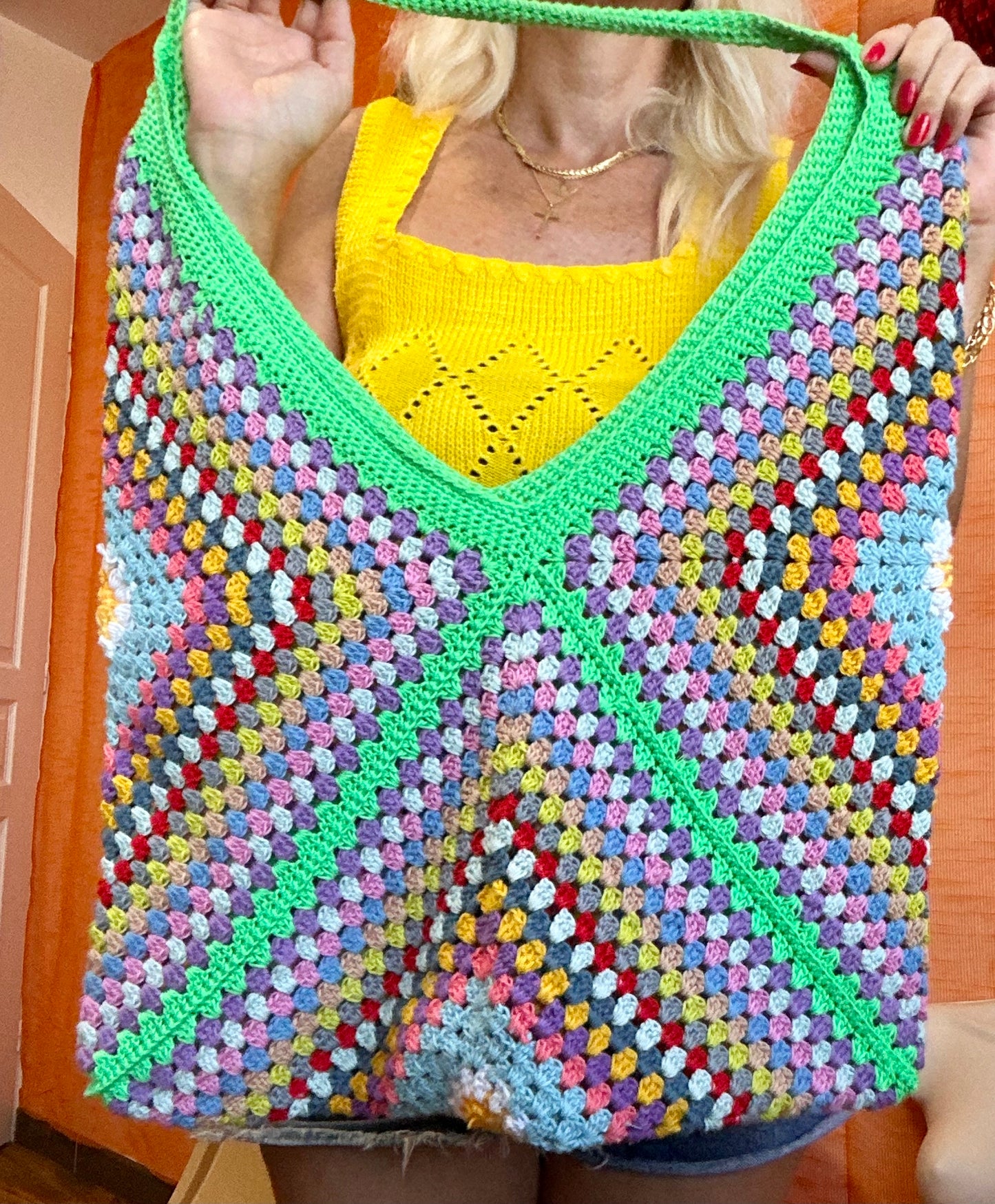 Sac Vintage Crochet Original Fait Main -