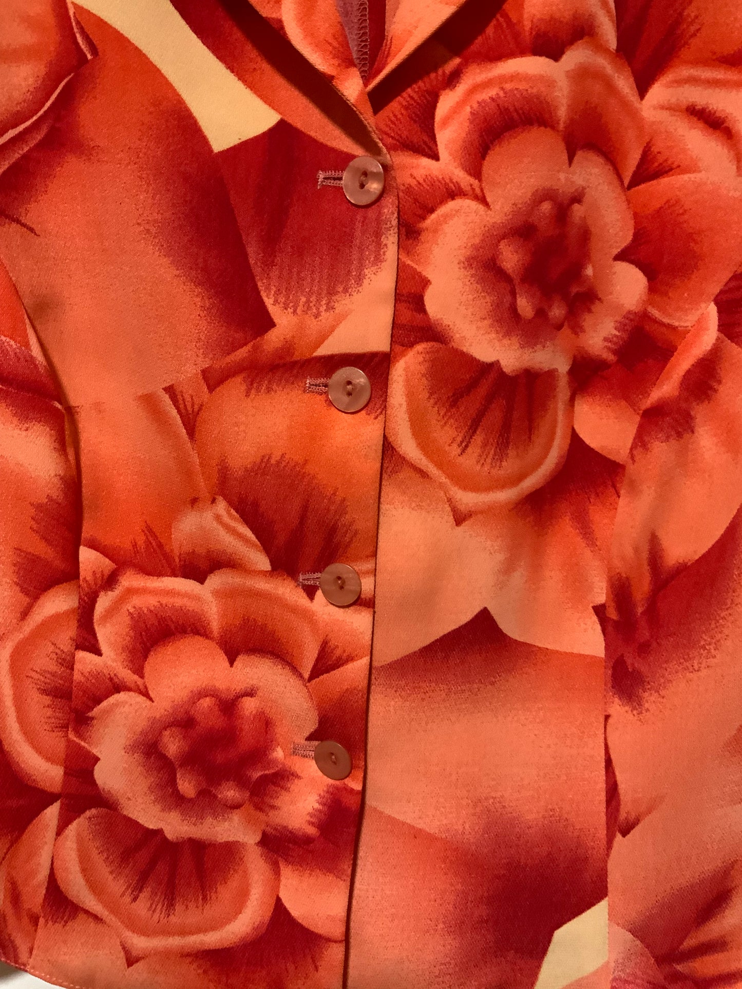 Chemisier a fleurs Vintage 1990- Roma Collection  - T42