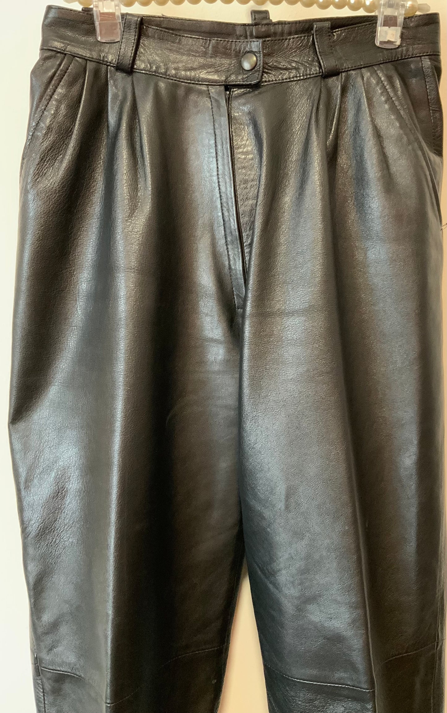 Pantalon en Cuir Pepite Vintage 1980 - T36/38.