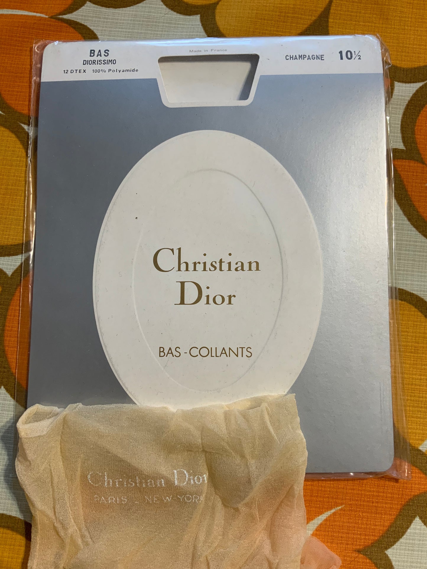 Bas Christian Dior Ancien Nude Vintage