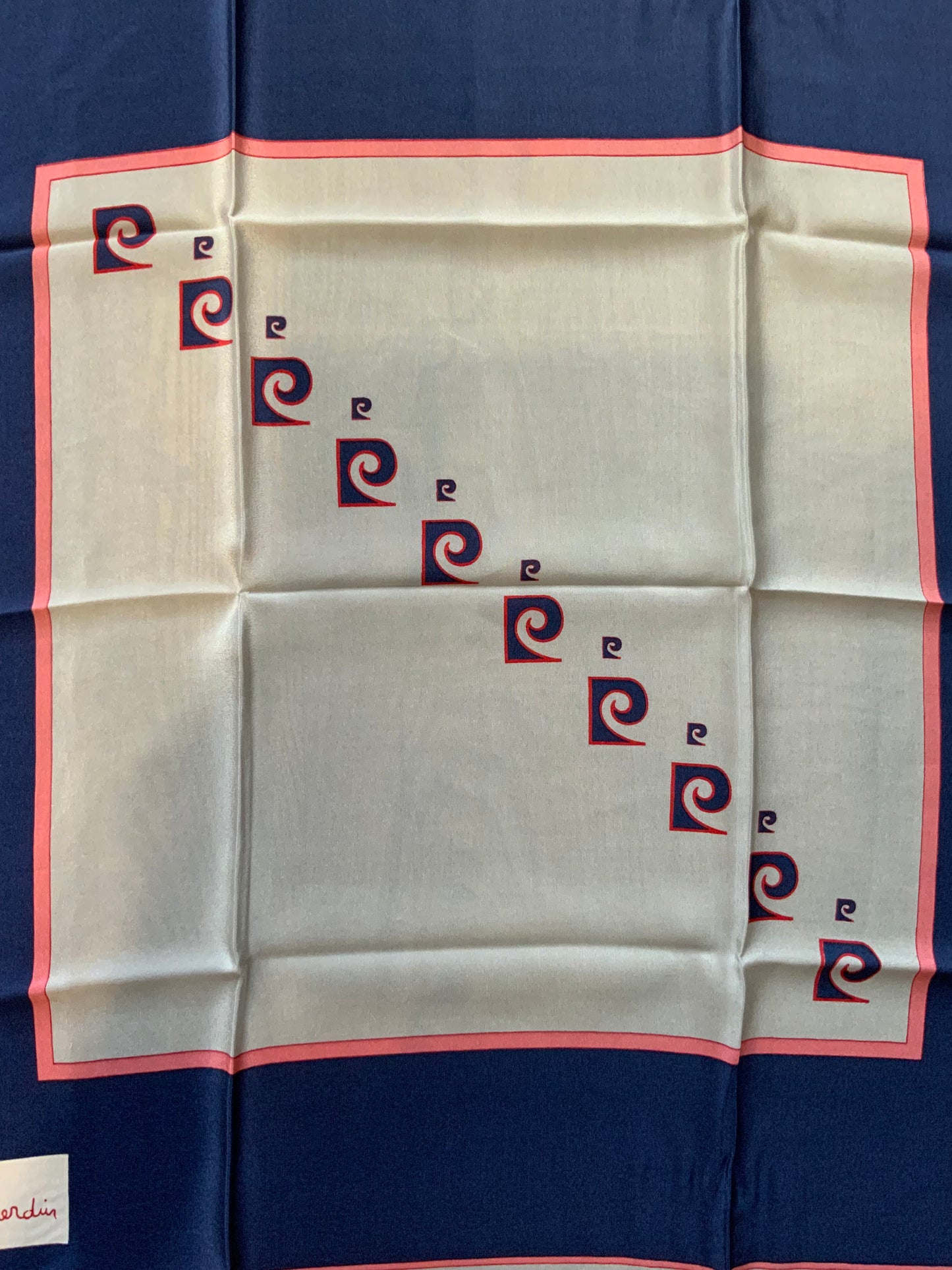 Foulard Pierre Cardin Soie Neuf Vintage 1980-