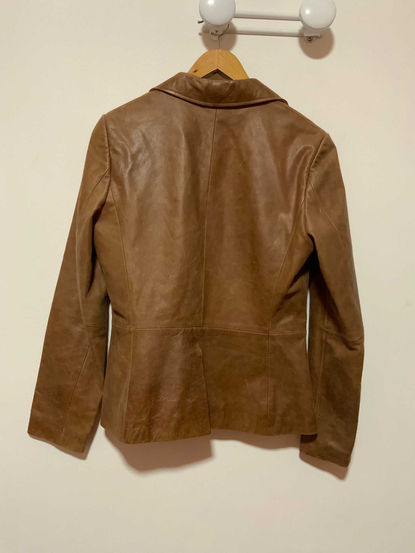 Superbe veste cuir marron vieilli Vintage 1990