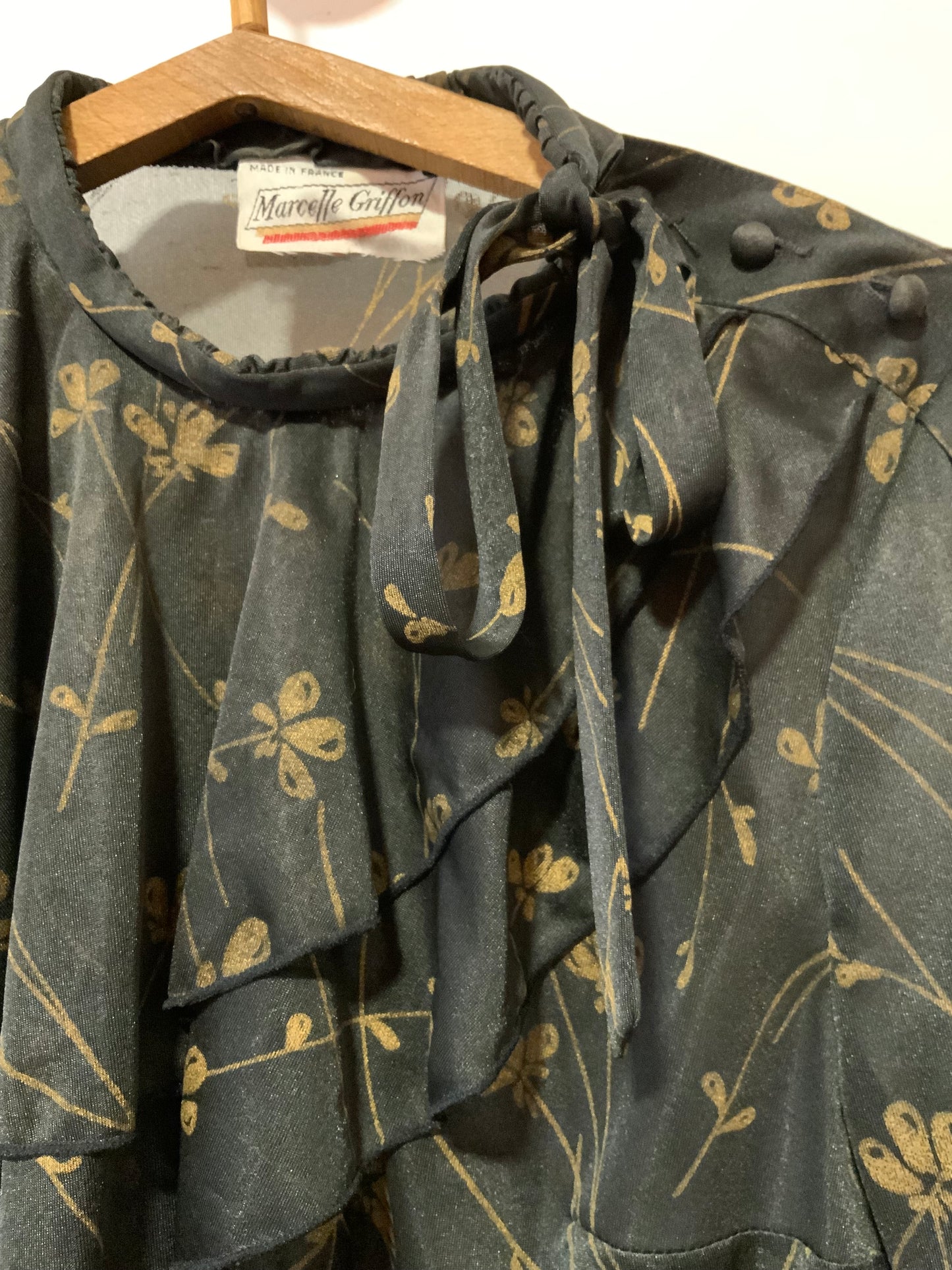 Robe en voile à Fleurs M.Griffon Vintage France- T40