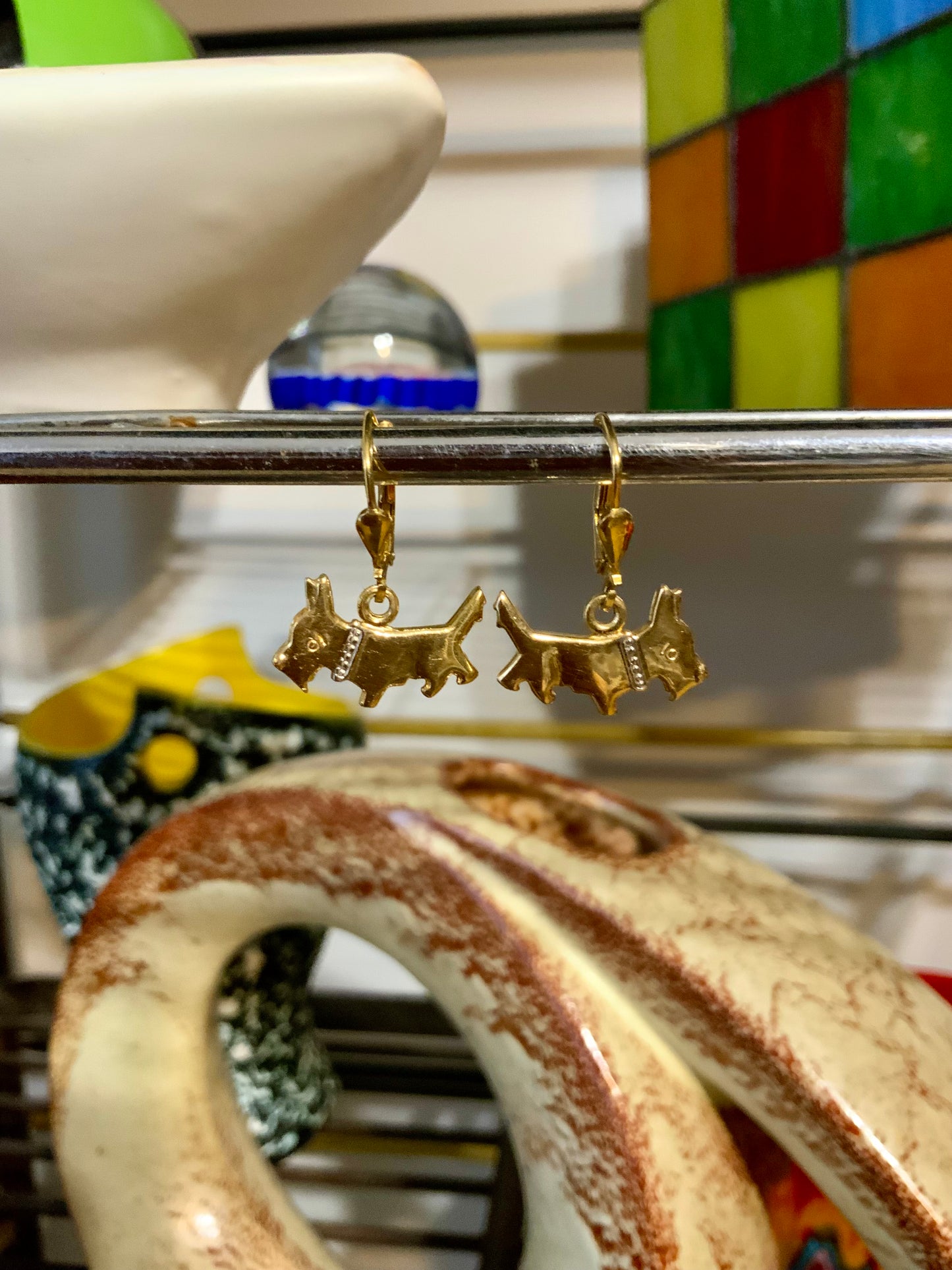 Boucles d’oreilles Agatha Vintage Chiens Logo