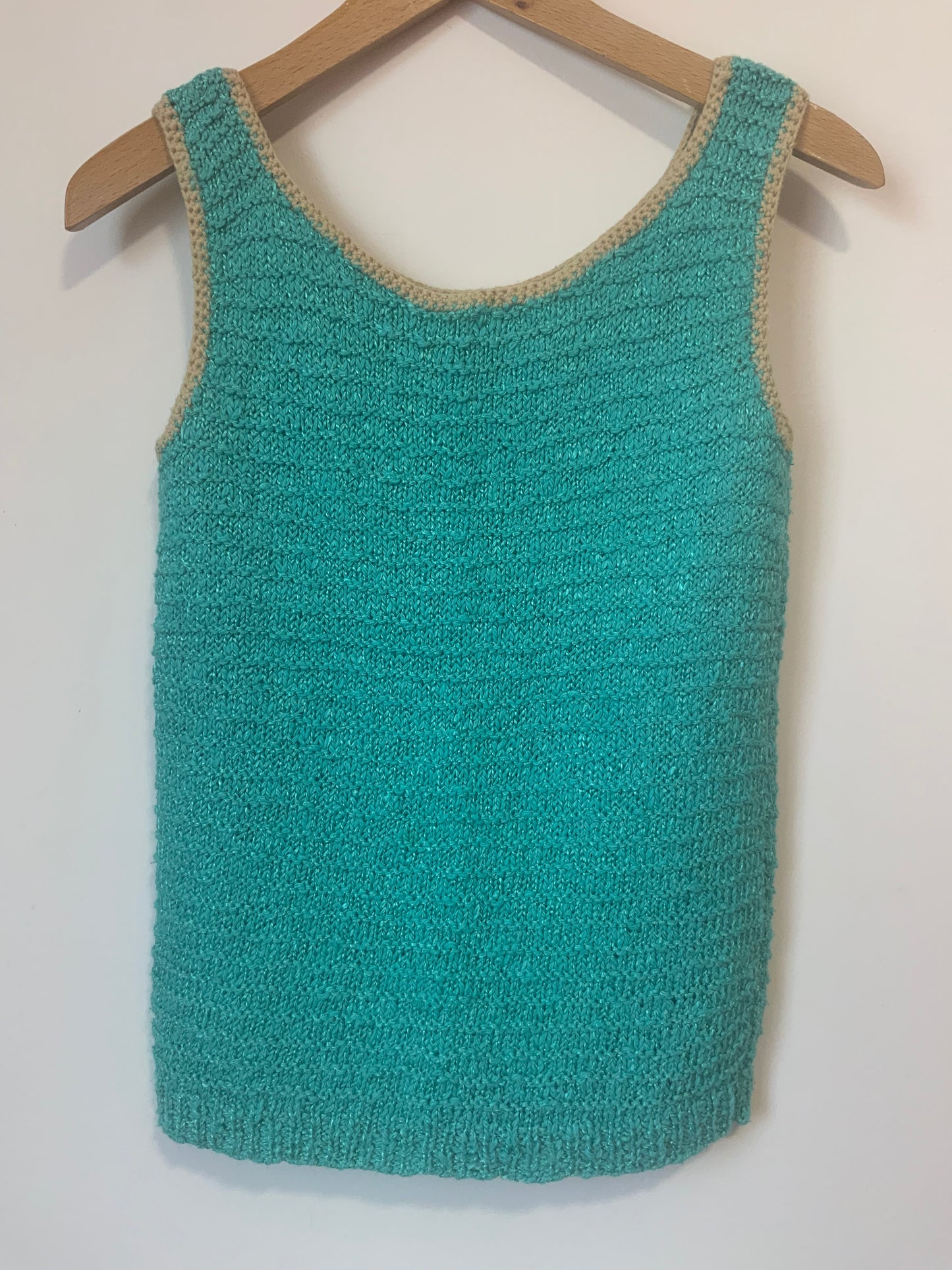 Débardeur Fait Main Vintage 1980 Mailles crochets - TU