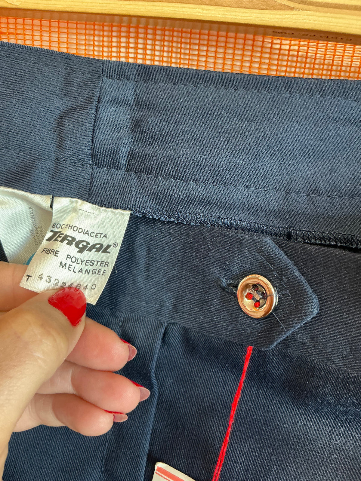 Pantalon Flare Pattes d’éléphant Tergal Vintage Neuf 1970 France- T36