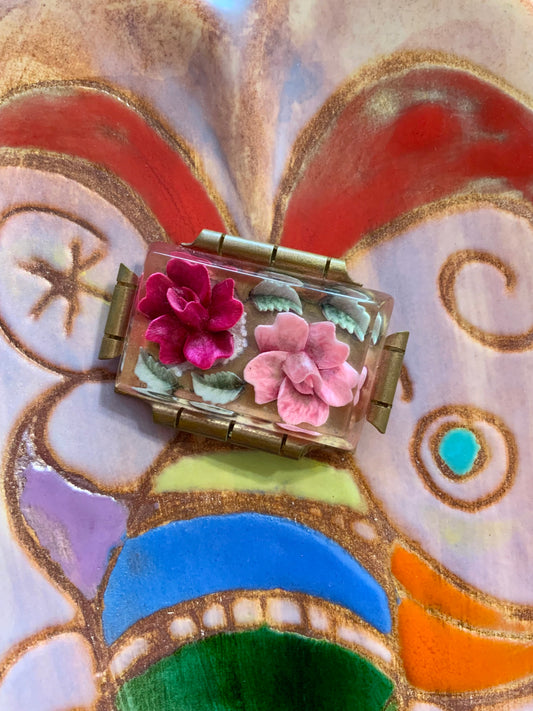 Magnifique Broche Fleurs Ancienne Vintage Art deco