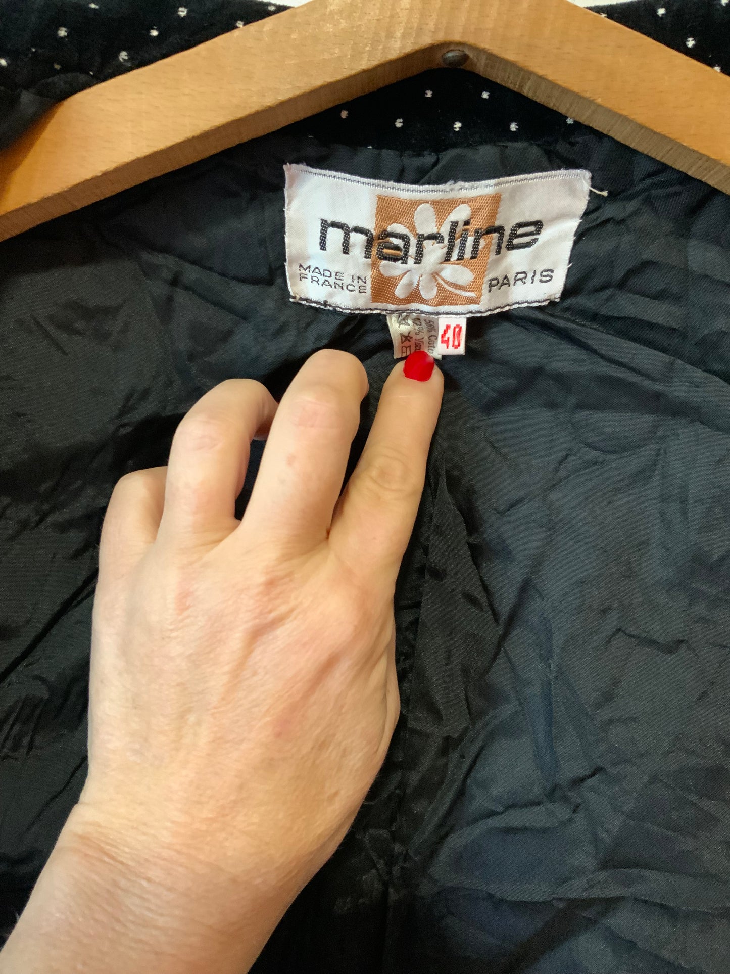 Sublime Veste Velours France Vintage 1970