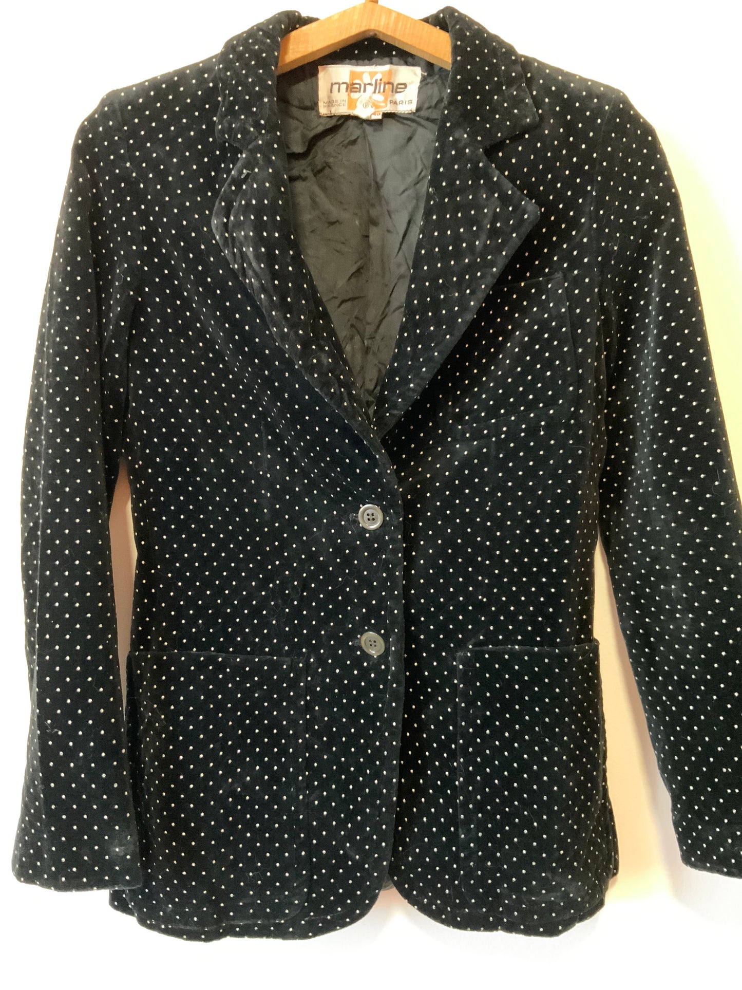 Sublime Veste Velours France Vintage 1970