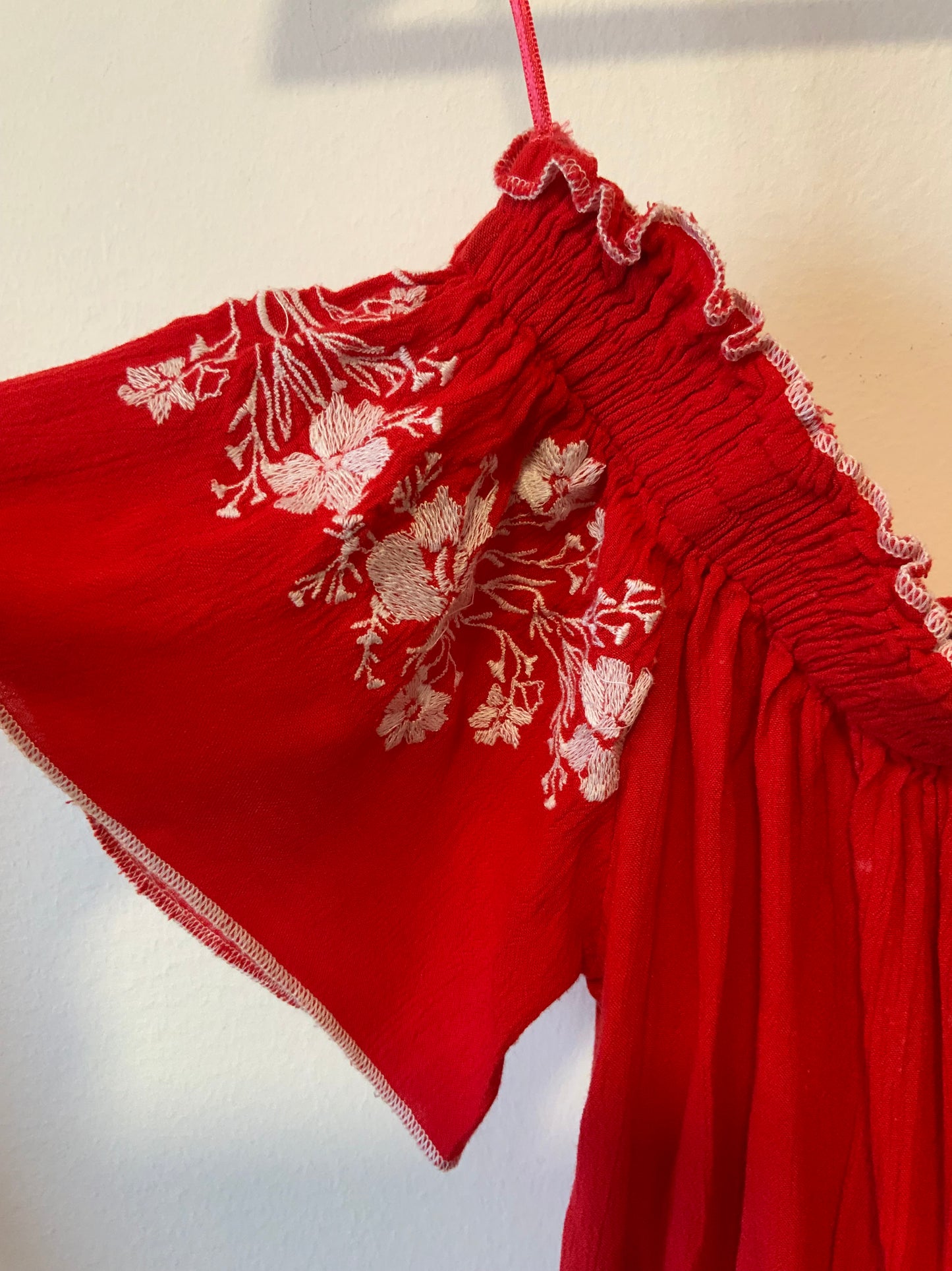 Top Epaules dénudées À fleurs- T XS