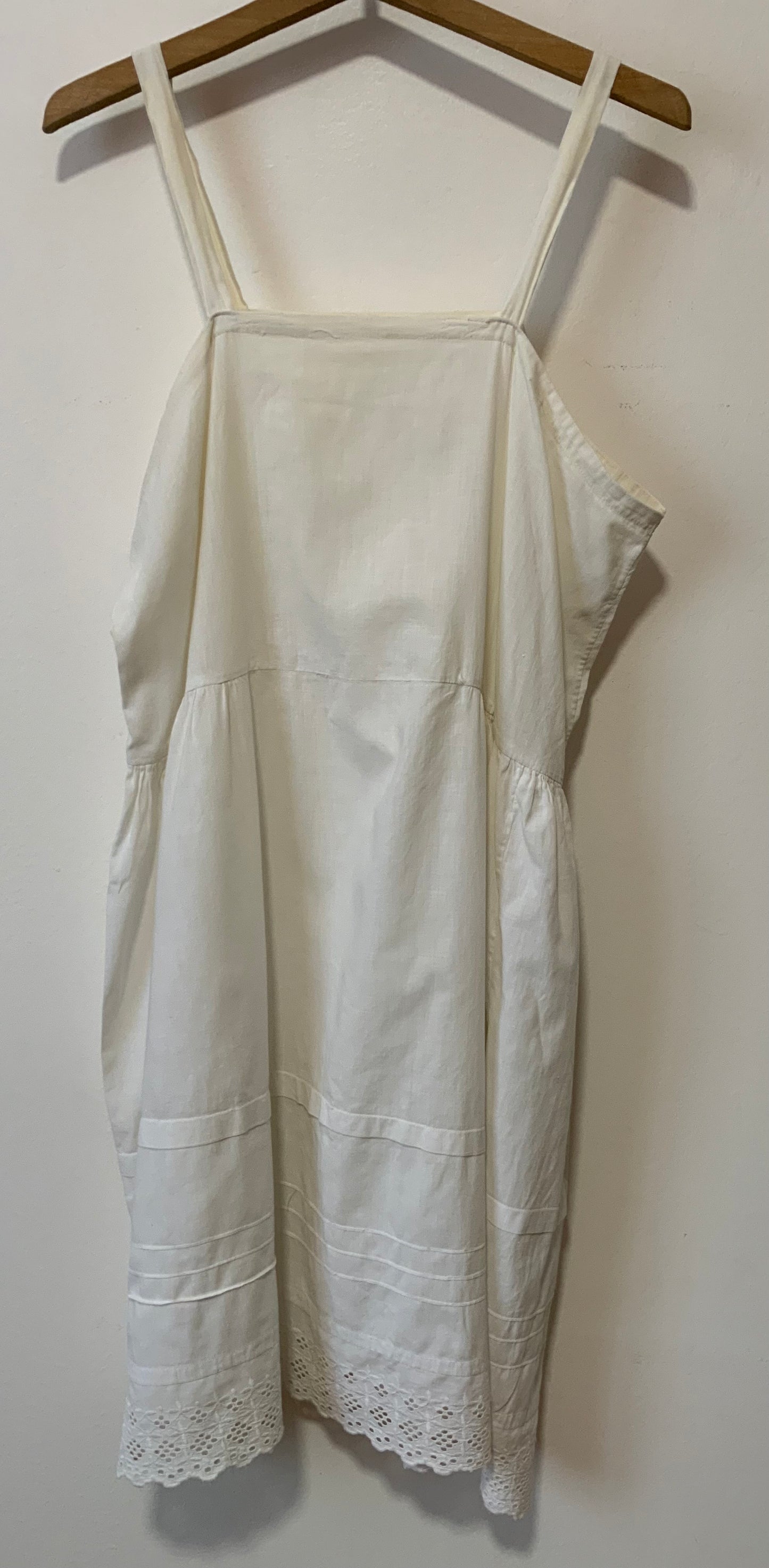 Robe broderies anglaises Ancienne Vintage Boheme Coton- Grande taille