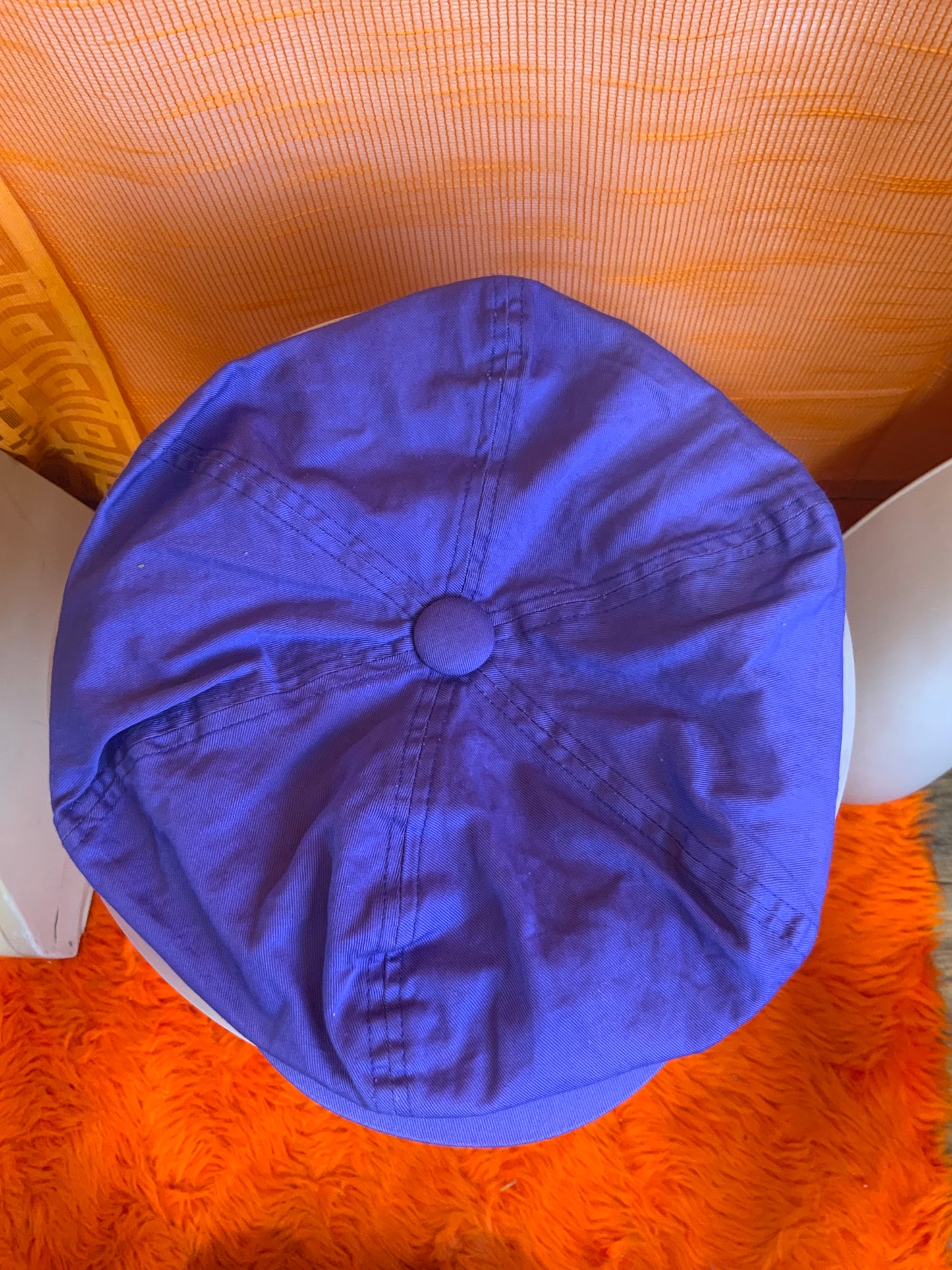 Casquette Gavroche violette coton Vintage