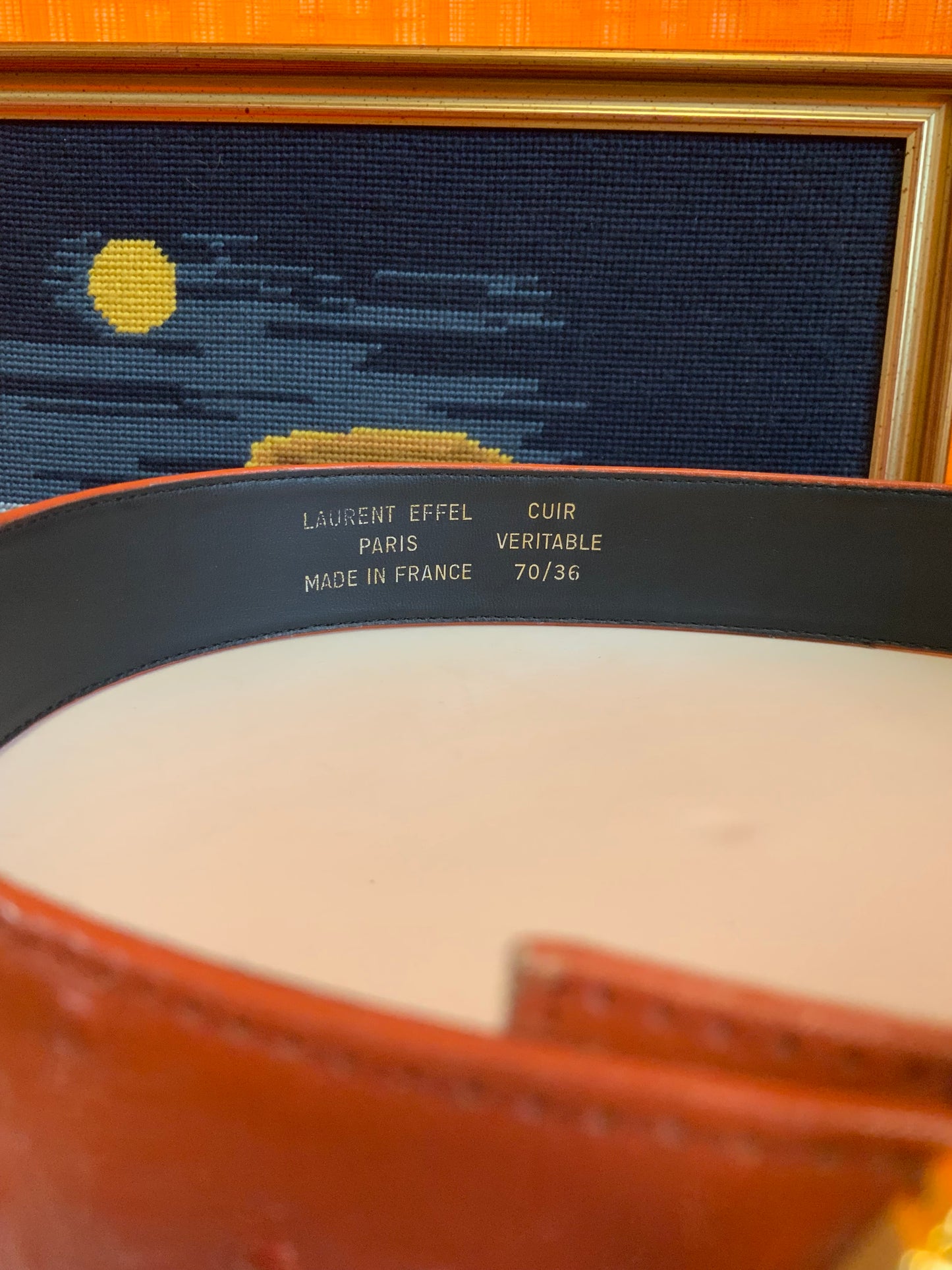 Superbe Ceinture DeadStock boucle chevaux Vintage L Effel